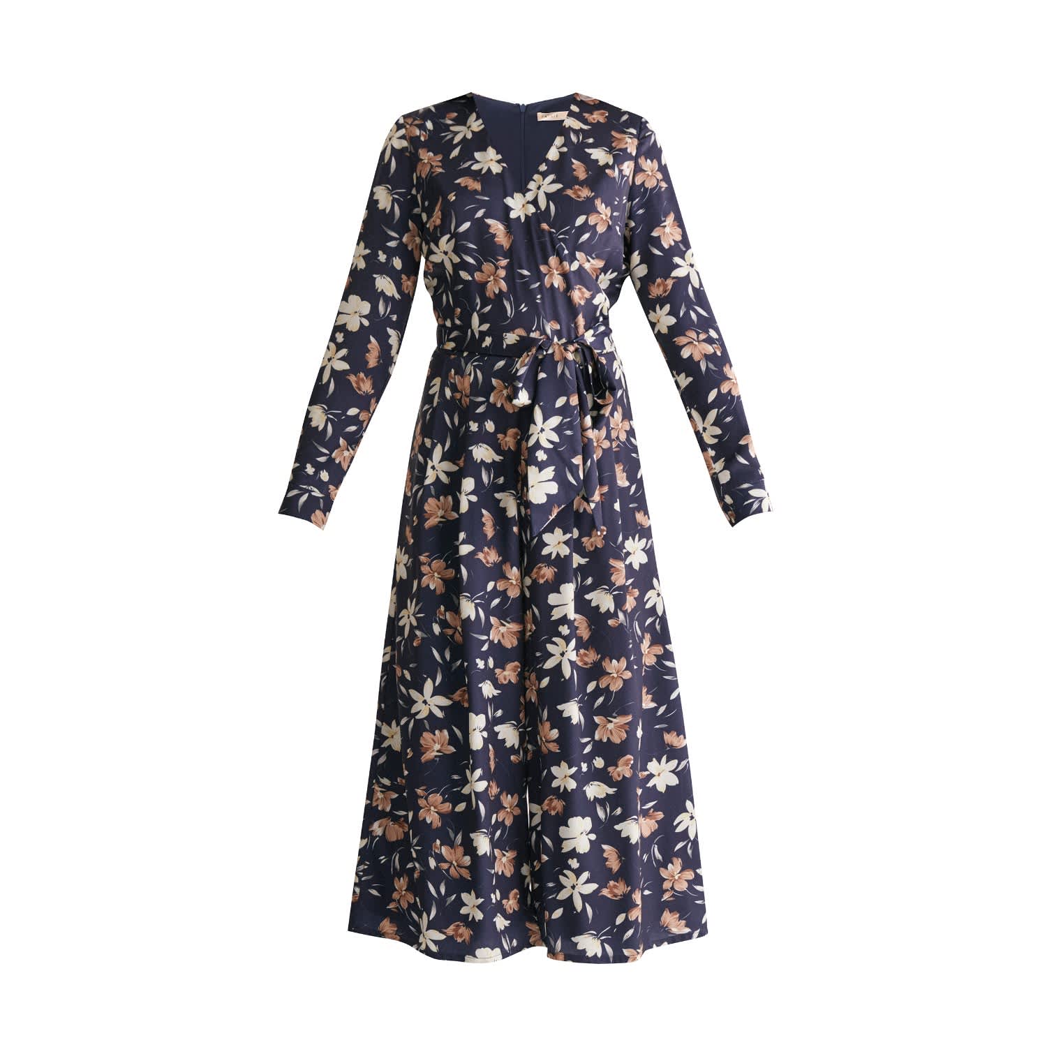 navy floral culotte jumpsuit