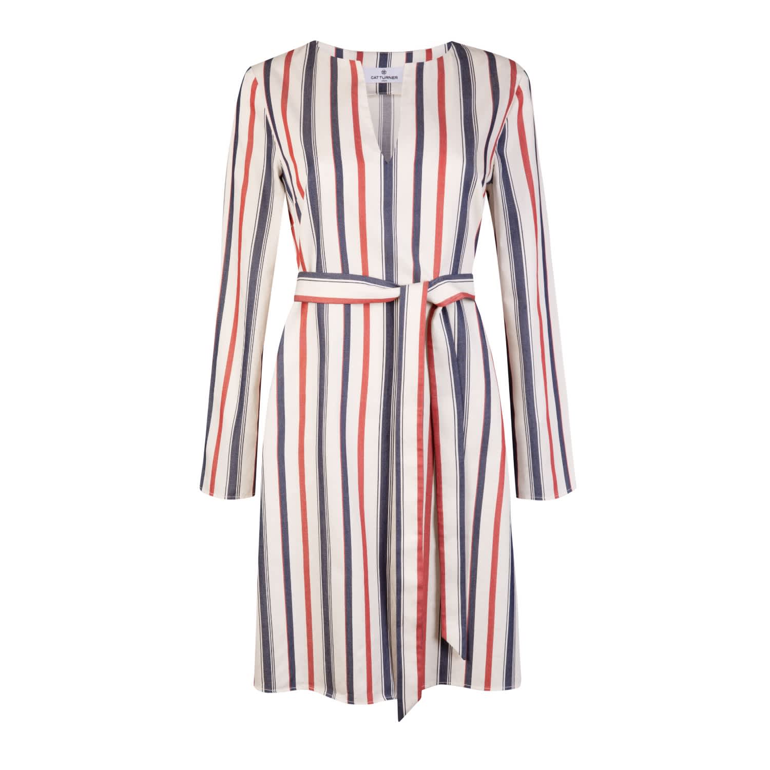 striped kaftan dress