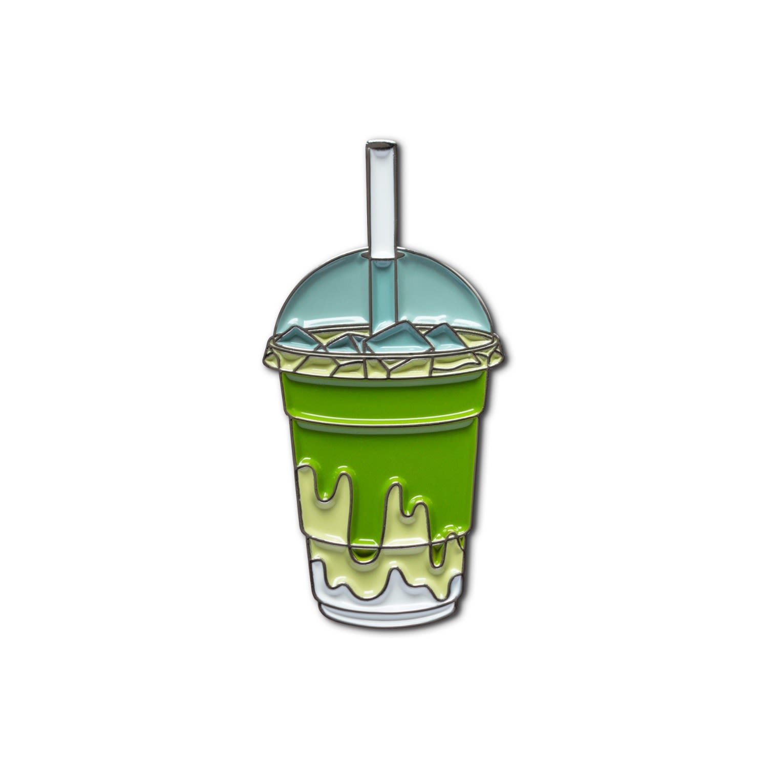 Women’s Green Enamel Pin Iced Matcha Latte Make Heads Turn