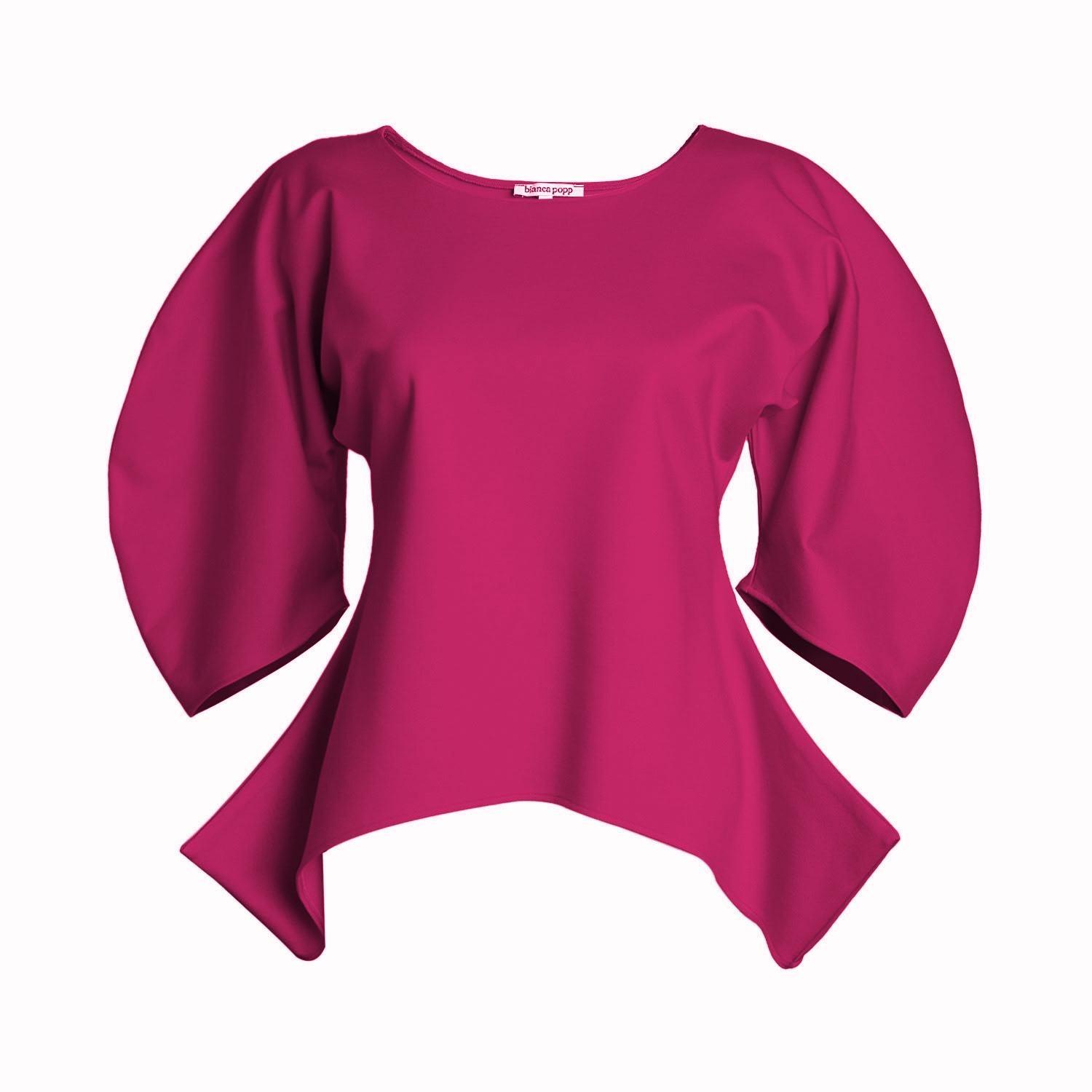 Bianca Popp Women's Pink Puff Blouse With Flaps In Magenta