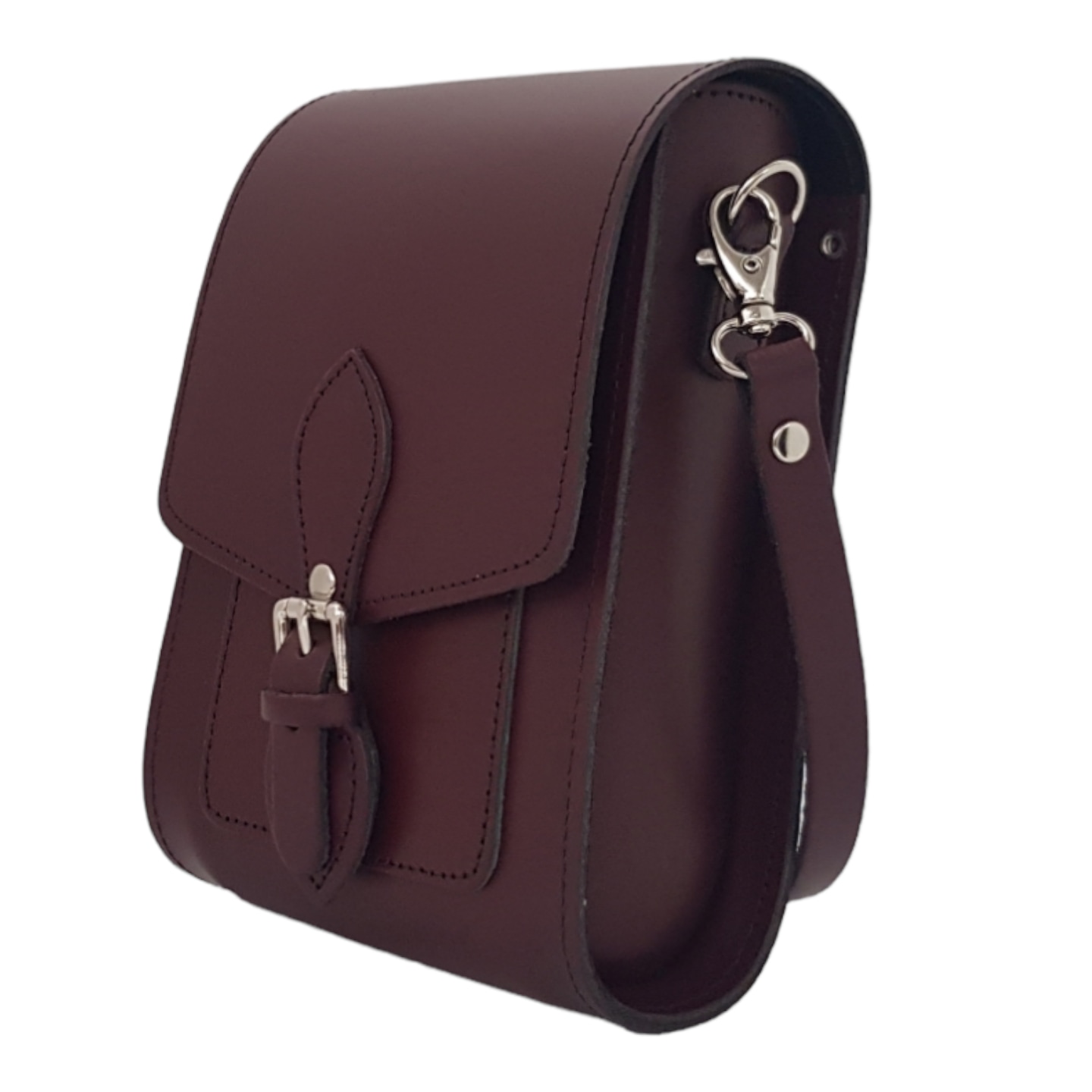 Zatchels Women's Handmade Leather Festival Phone Bag - Marsala Red In Red