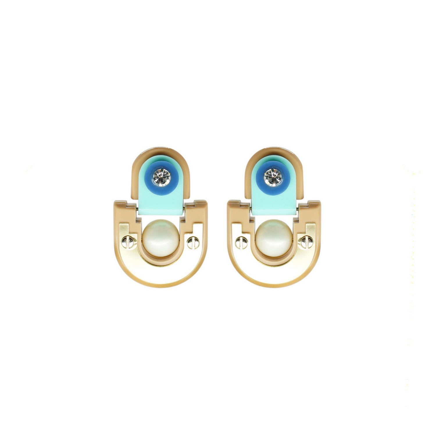 Gissa Bicalho Women's Pink / Purple Handmade Acrylic Earring Short Tikal - Pink & Purple In Gold