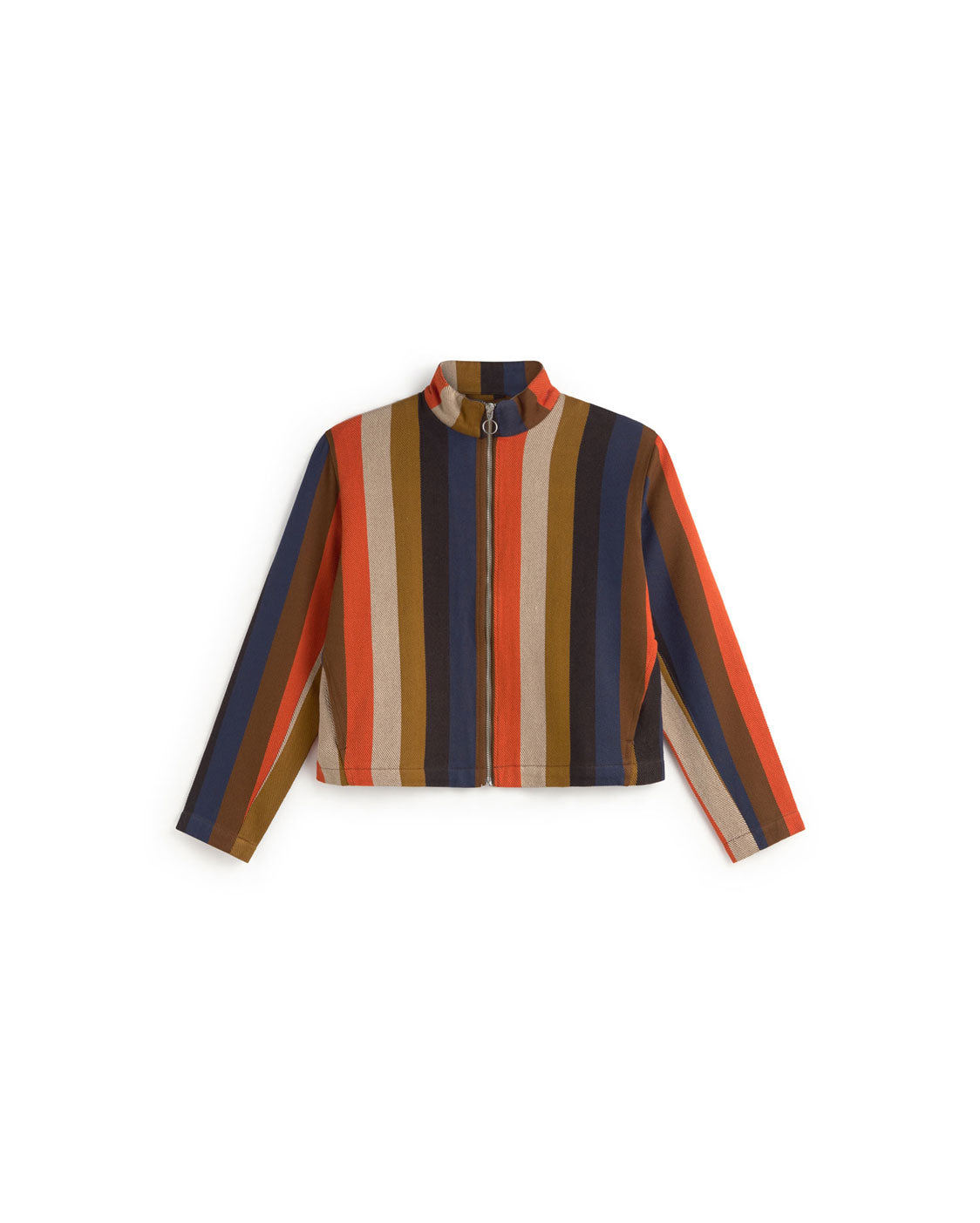 Thinking Mu Women's Orange Striped Burnley Ceci Jacket In Orange