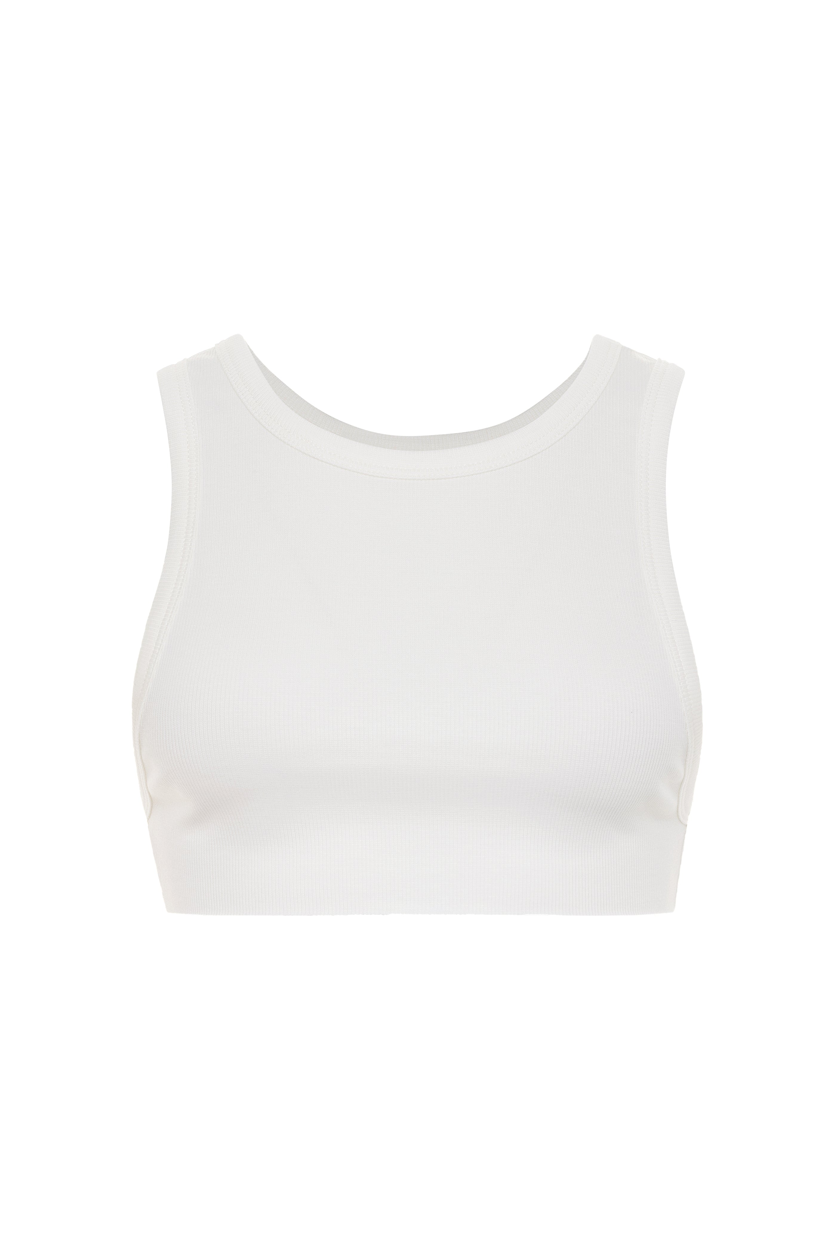 Gergana Ivanova Women's Bella Crop Tank Top In White In White