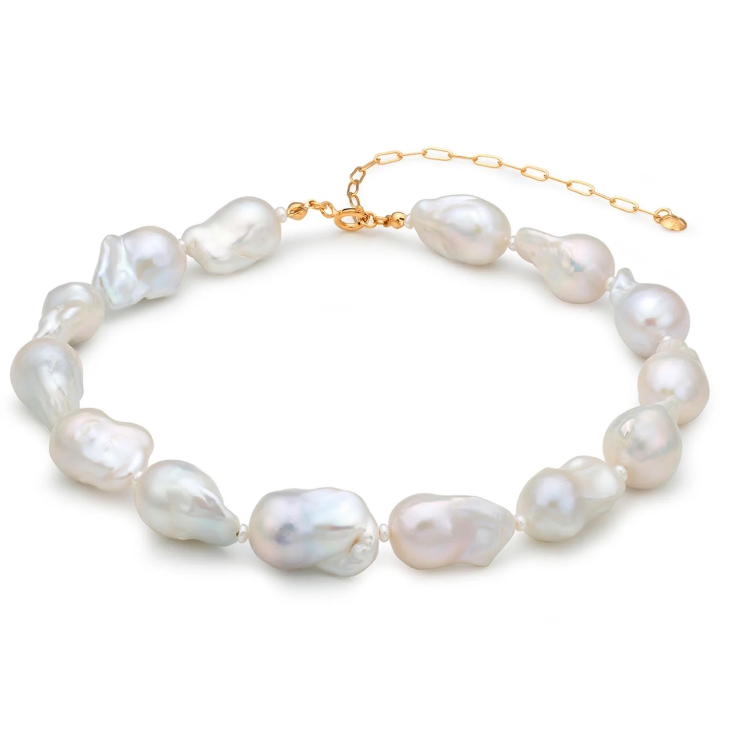 Eva Remenyi Women's Gold Baroque Pearl Choker