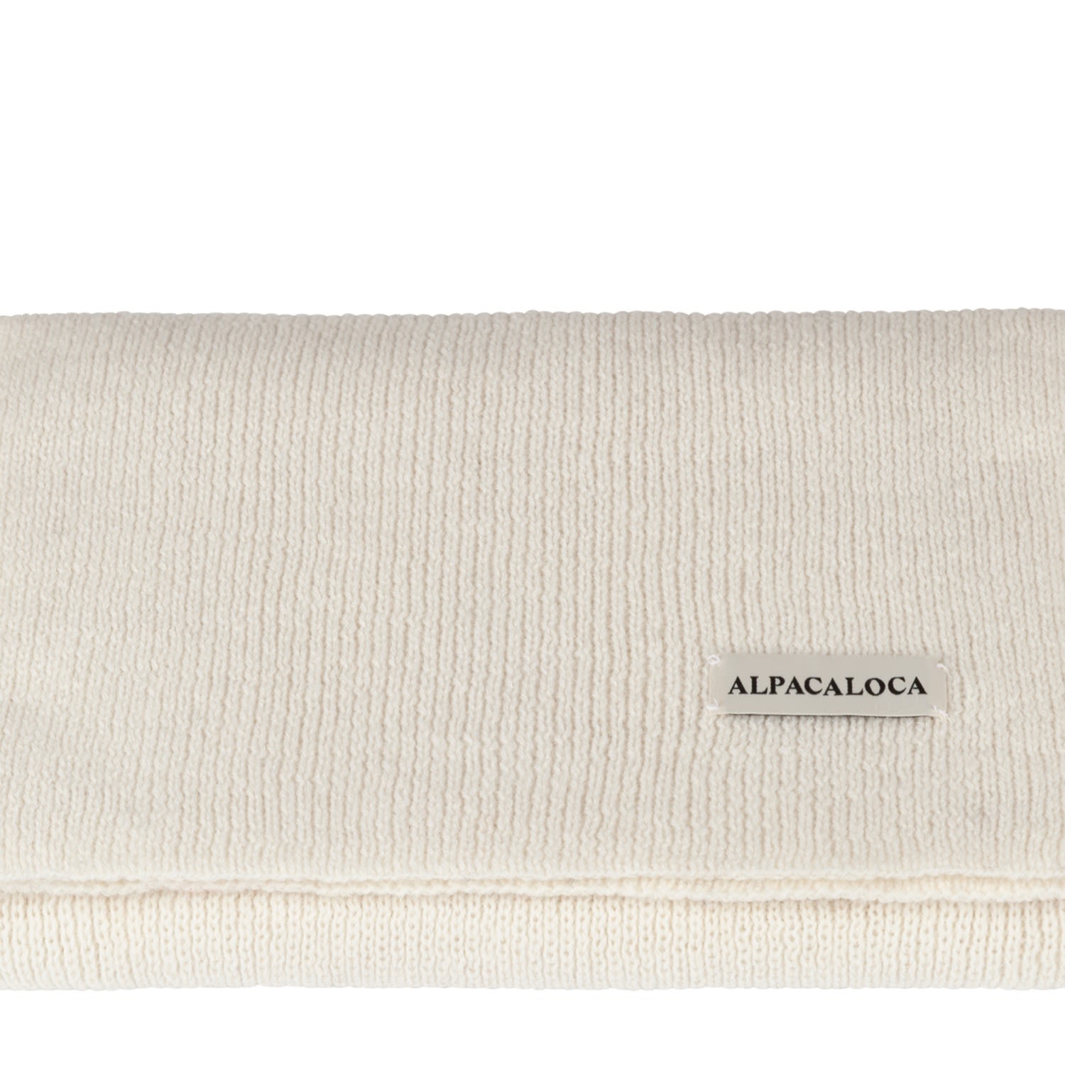 Alpaca Loca Women's Knitted Scarf/shawl Off White Alpaca Wool In White