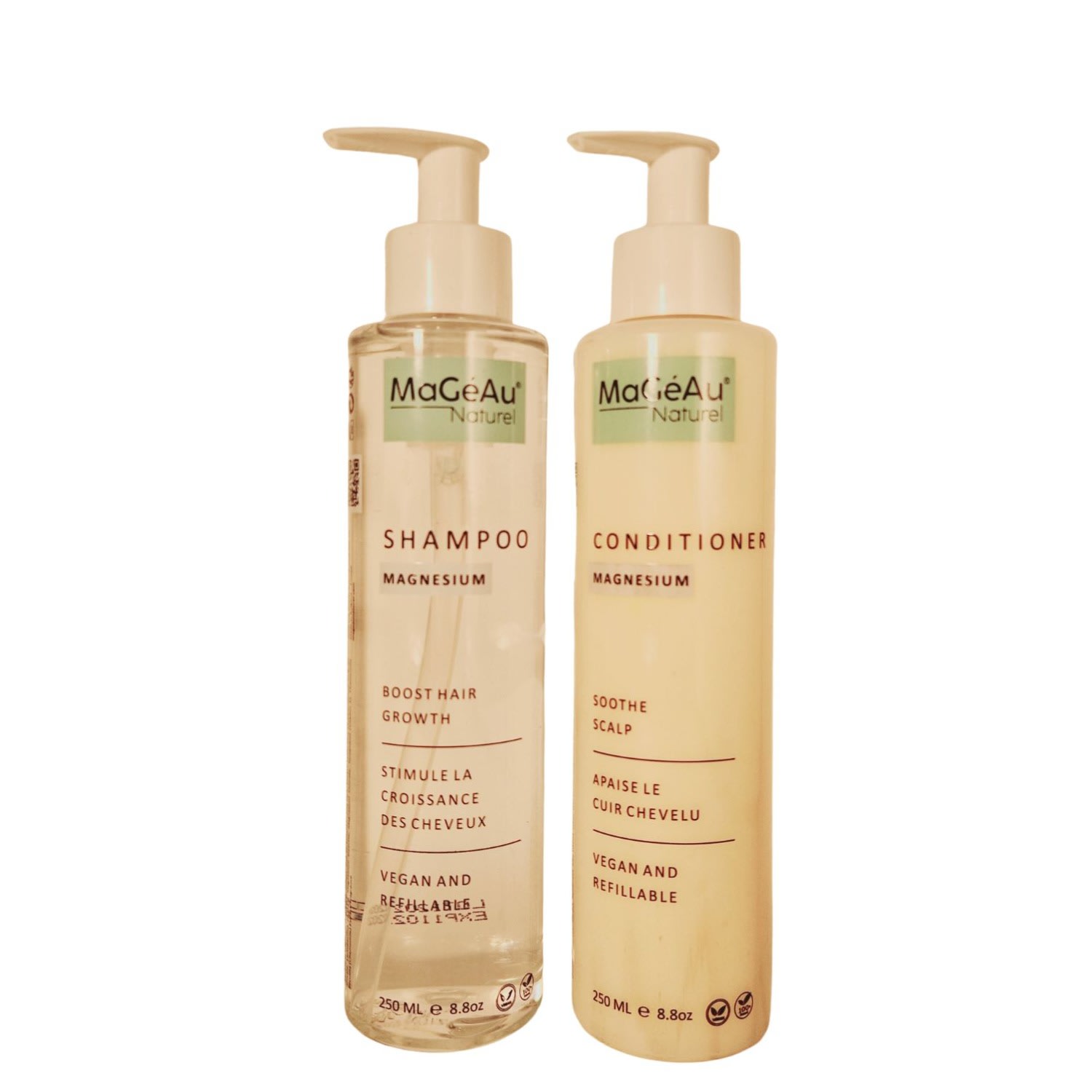 Magéau Naturel Neutrals Shampoo & Conditioner Set - Hair Loss, Frizz, And Dandruff