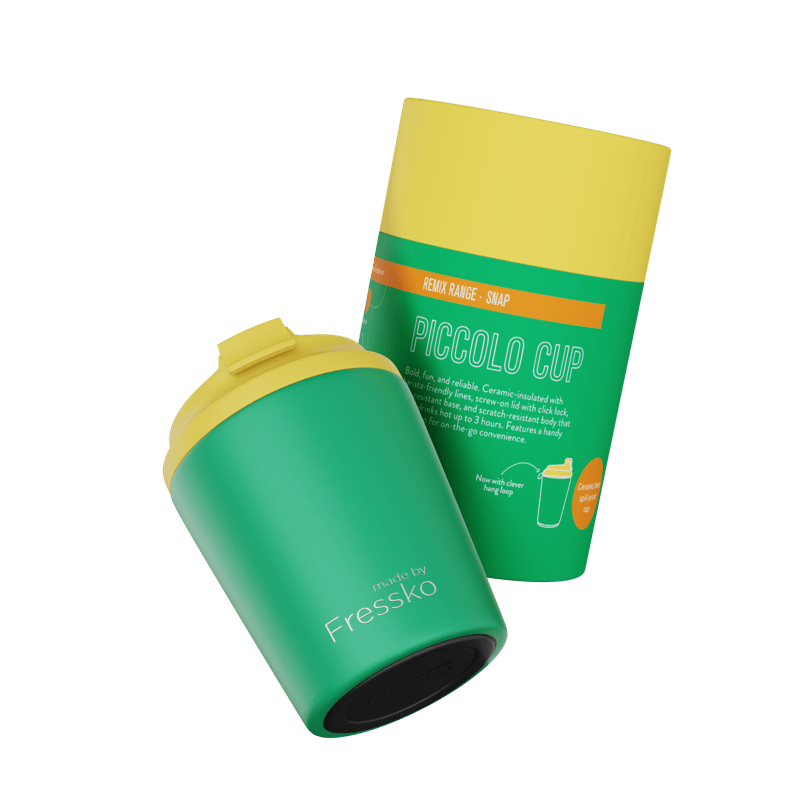 Fressko Piccolo 118ml/4oz Reusable Coffee Cup, Ceramic - Snap In Brown