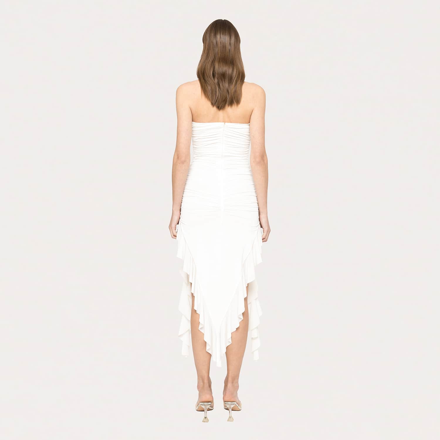 Nissa Floral-appliqu Midi Dress - White