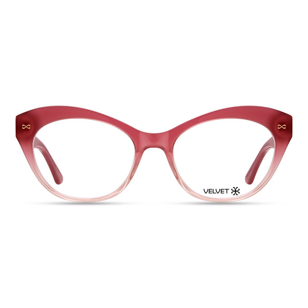 Velvet Eyewear Women's  Cat Eye Optical Style - Minnie- Red