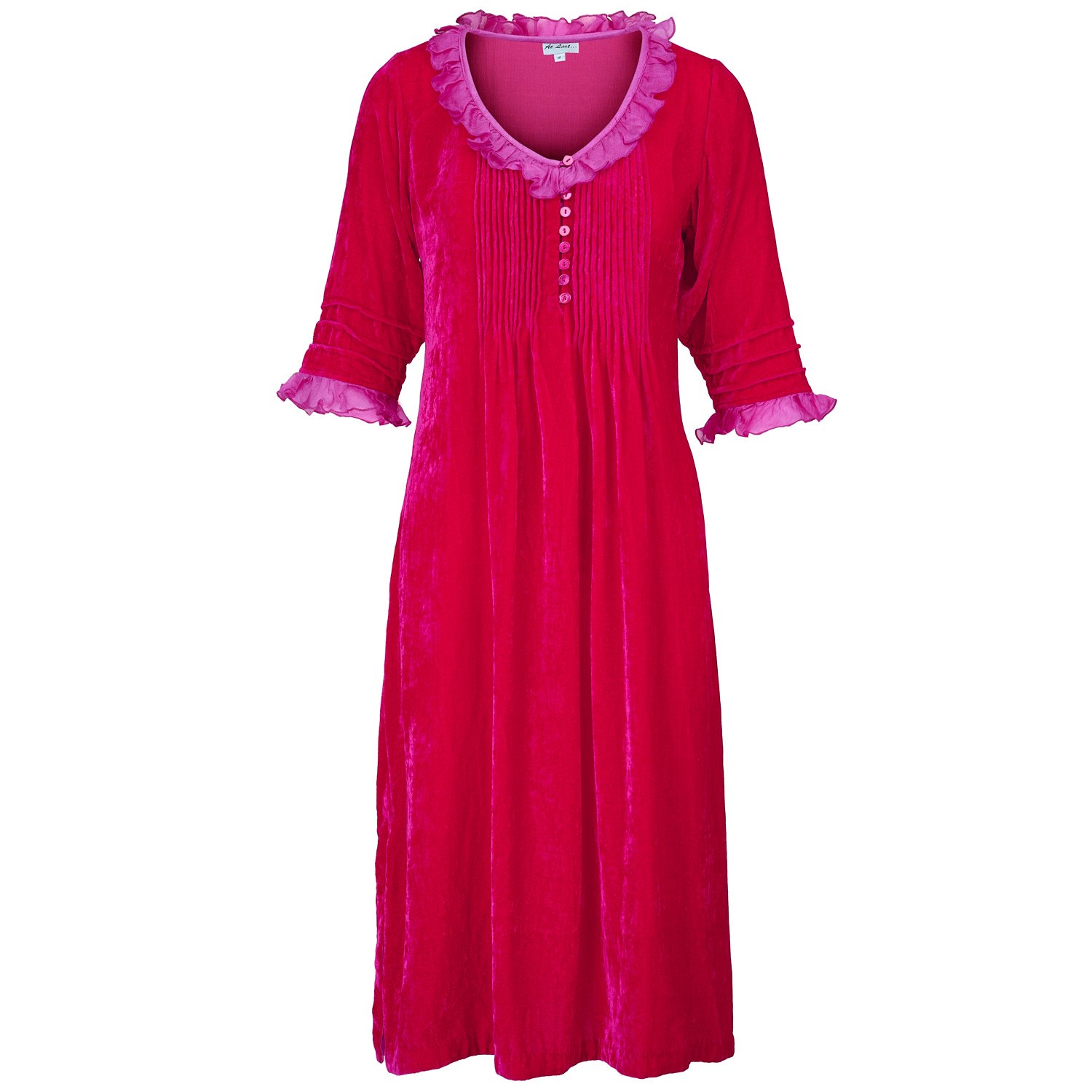 Women’s Pink / Purple Silk Velvet Karen Dress In Hot Pink Small At Last...