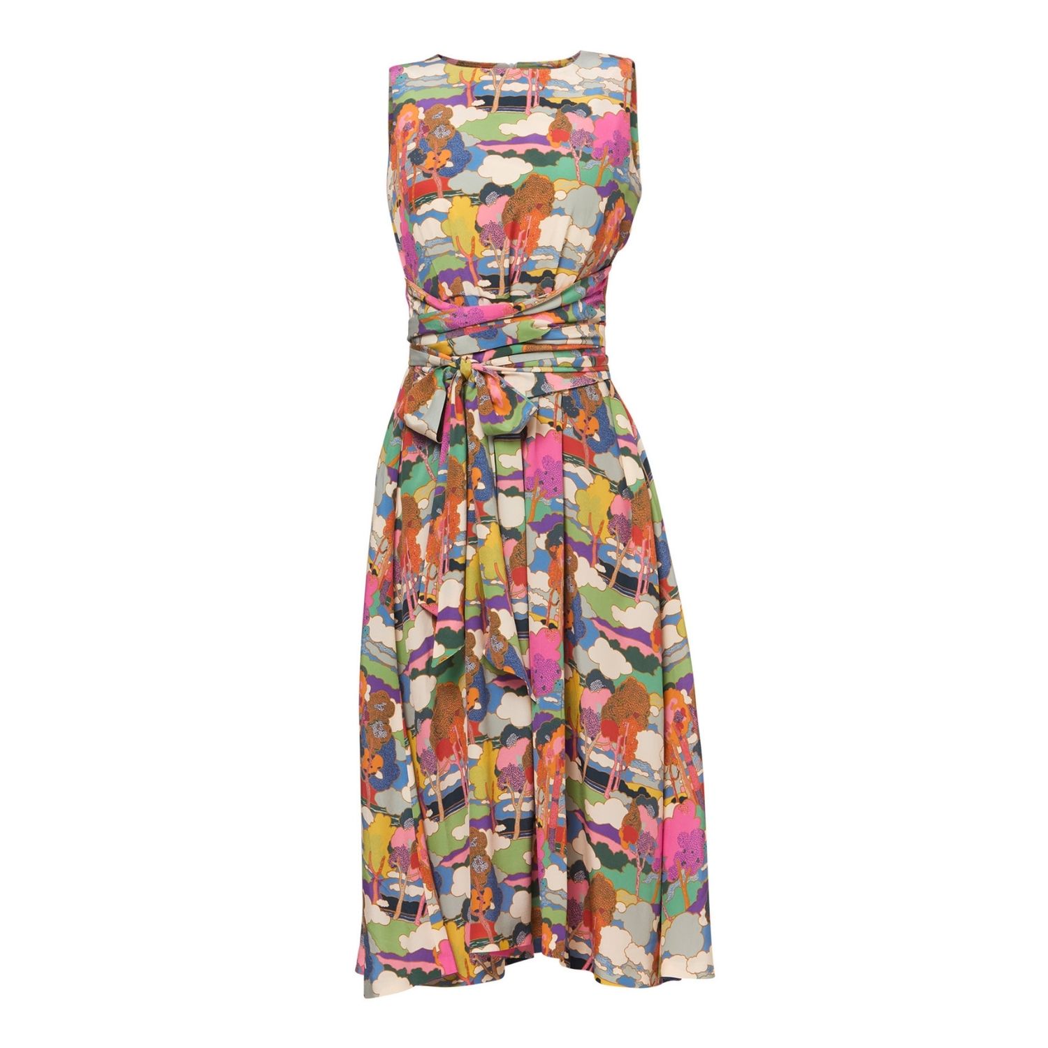 Women's Avril Prospect Road Print Dress - Made With Liberty Fabric | Medium | Helen Mcalinden