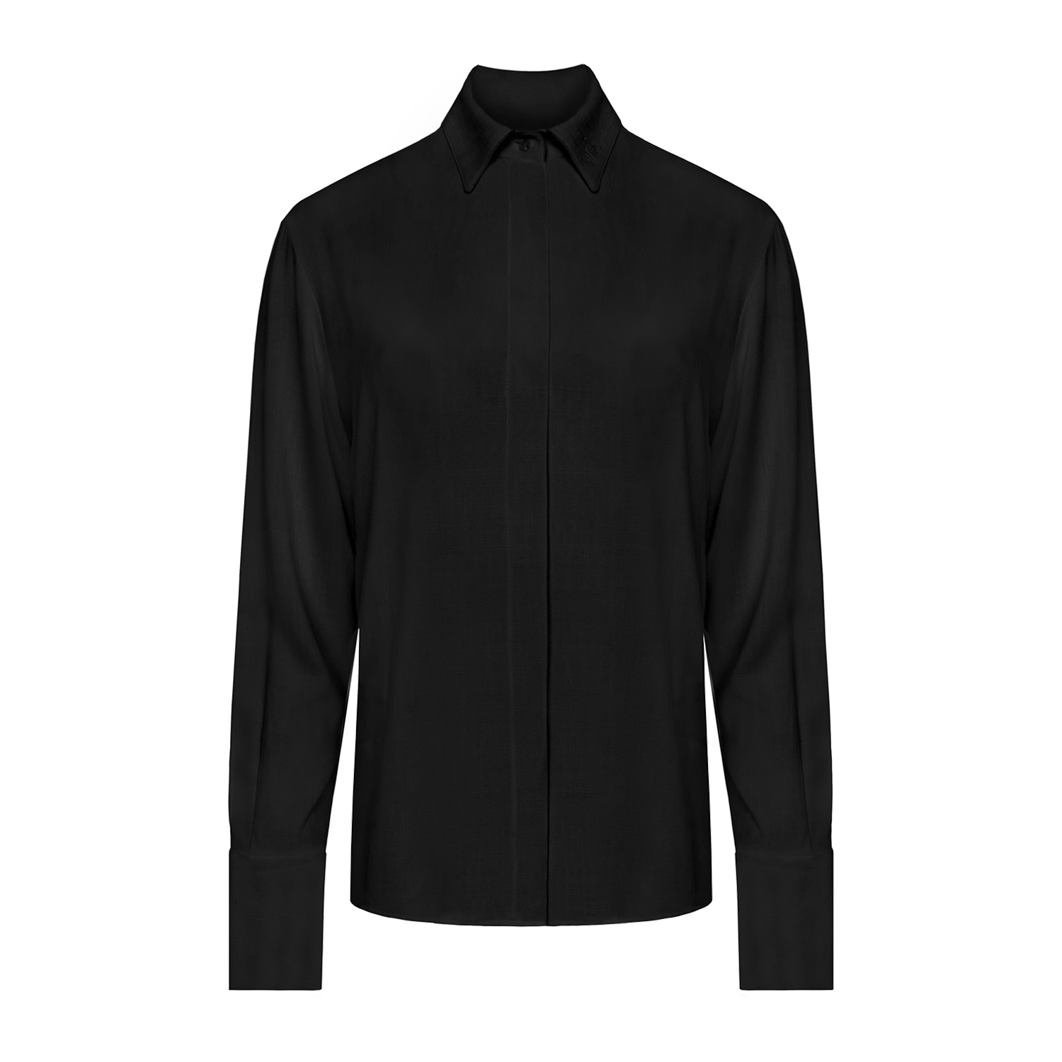 Mandragora Women's Black Linen And Viscose A Long, Flowing Shirt - Ora In Black