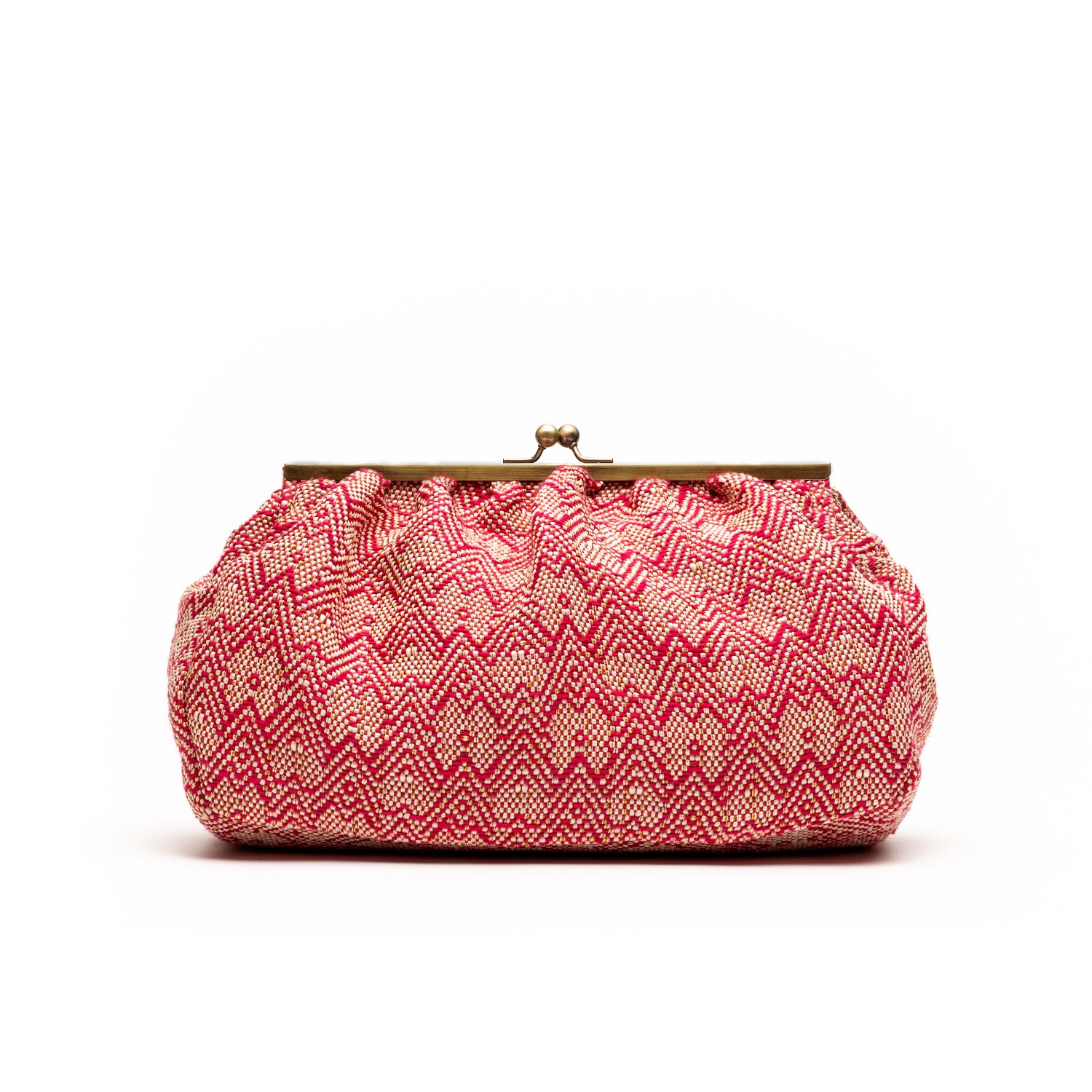 Women’s Neutrals / Pink / Purple Porto Clutch - Raffia Strawberry Danni Ro