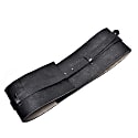 PLIK WOMEN'S DOUBLE WIDE CORSET LEATHER BELT BLACK