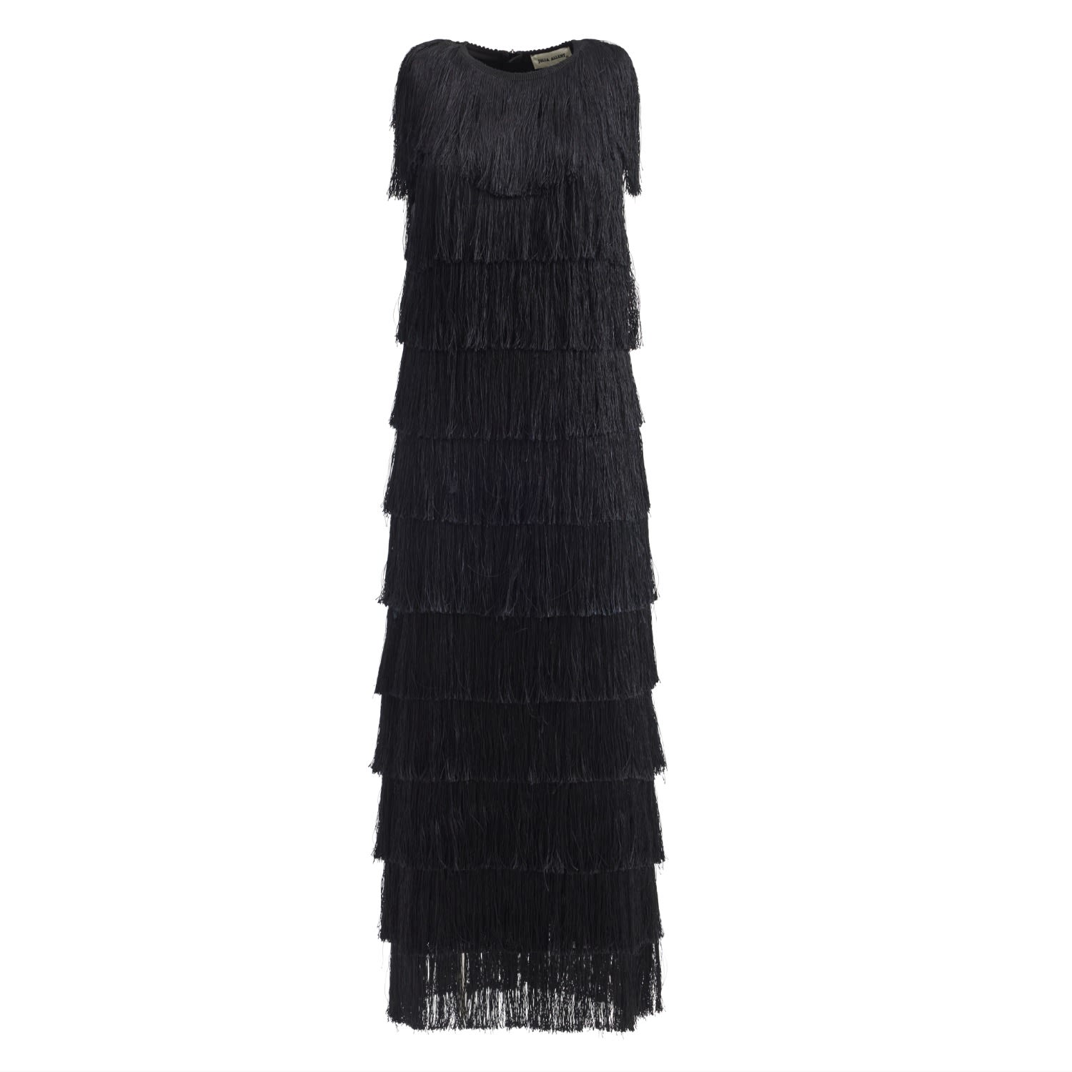 Women’s Maxi Fringed Evening Dress Black XXL Julia Allert