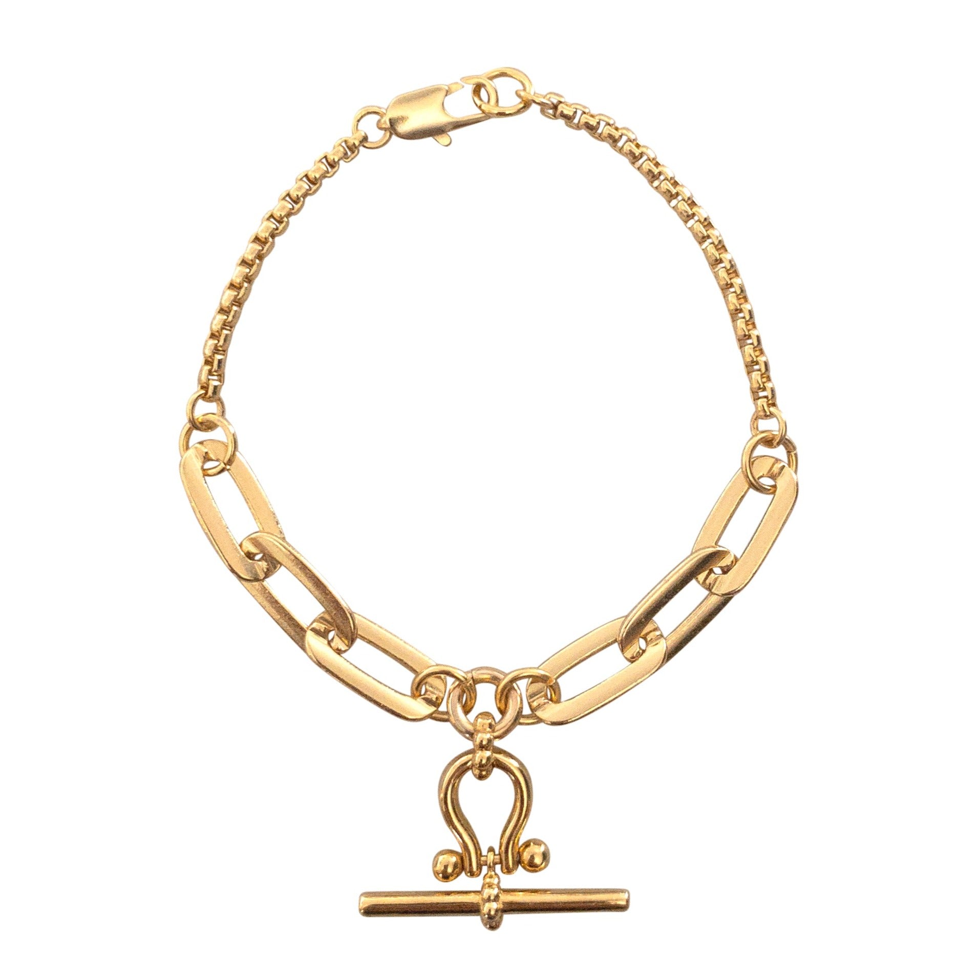 In Cauda Venenum Women's Gold Enki Bracelet In Gold