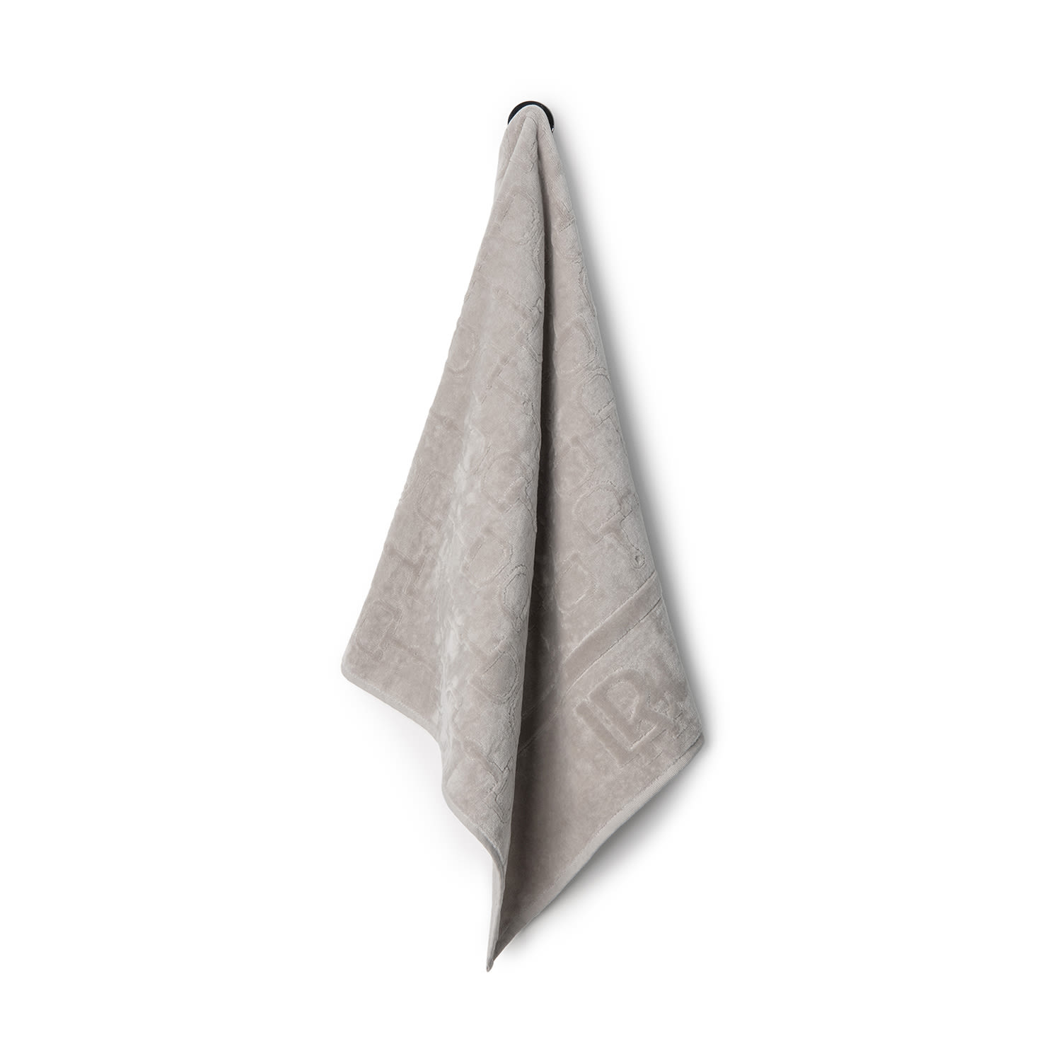 La Reina Velour Bath Towel Grey Medium Set