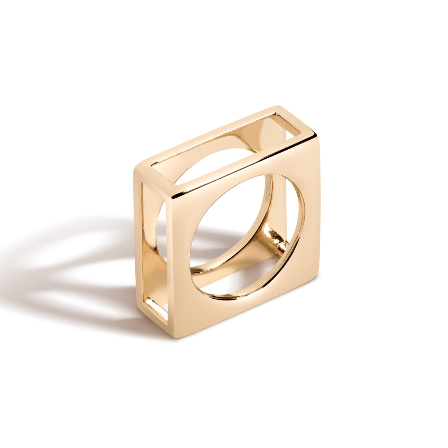 Women’s I Can & I Will Ring - 18K Gold Vermeil Double Square Statement Ring Lúdere