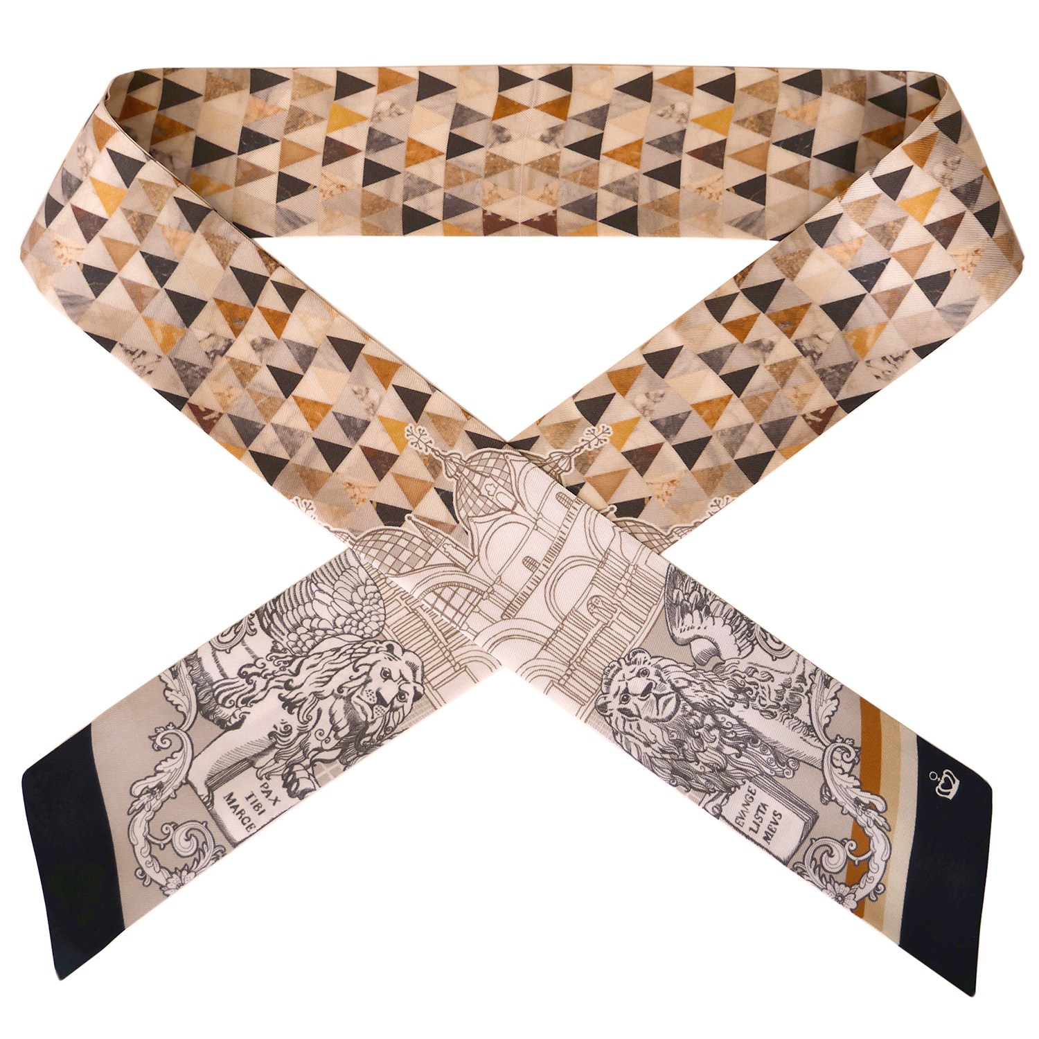 Kueen Women's Neutrals / Brown / Grey Silk Scarf - Leone