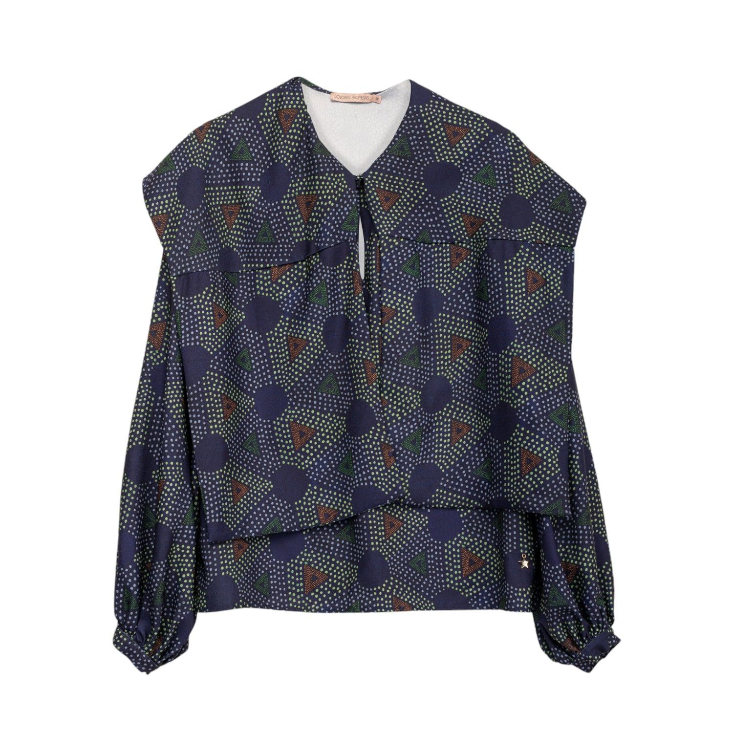 Dolores Promesas Women's Blue Elisa Puffed Sleeve Blouse In Blue