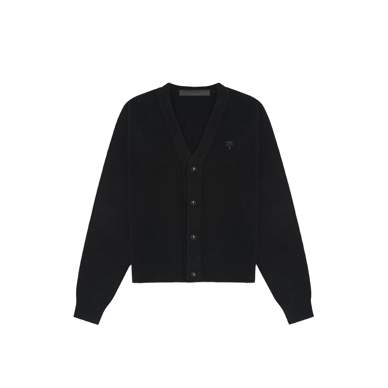 Place Of Elms Men's Black Nero Cardigan Sweater In Black
