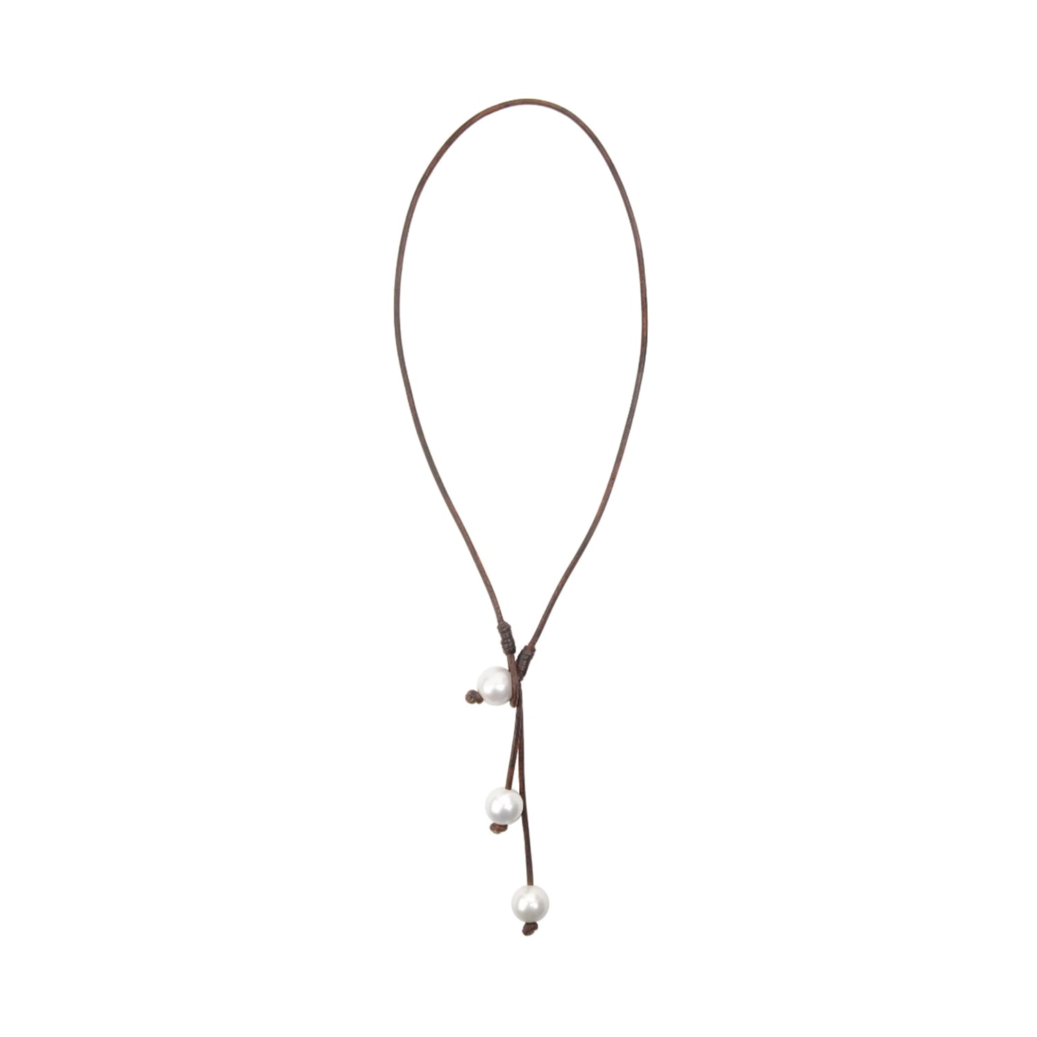 Vincent Peach Fine Jewelry Women's Brown Three Pearls In Pod Necklace Freshwater