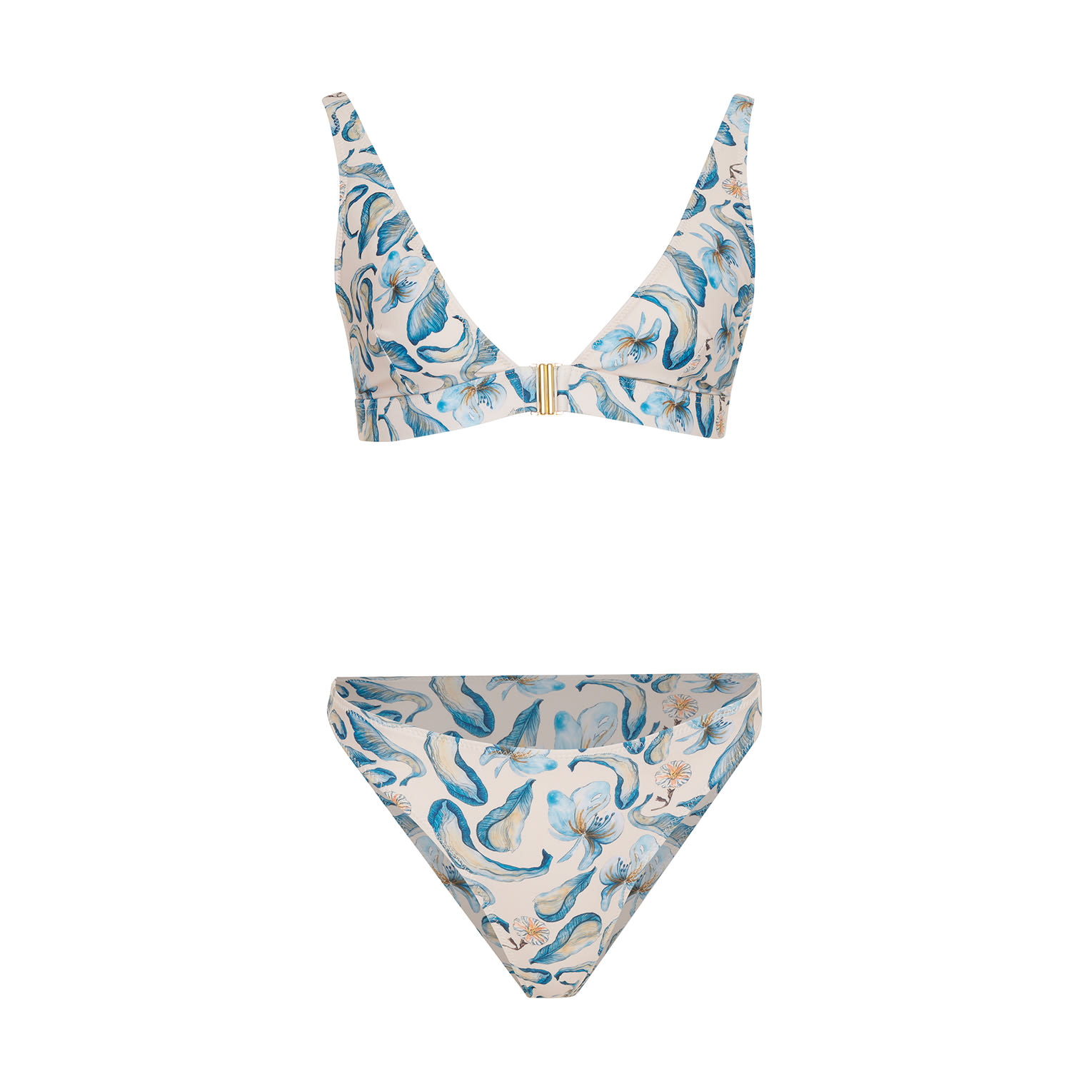 Pelso Women's Blue / White Aster Bikini - Flawless Floral In Multi