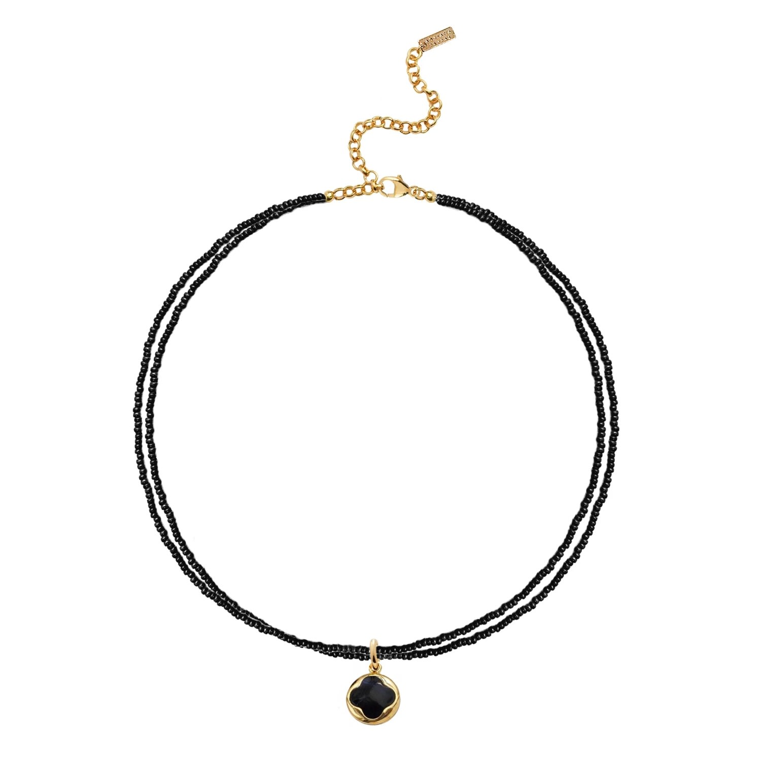 Adriana Pappas Designs Women's Mini Clover Choker - Black