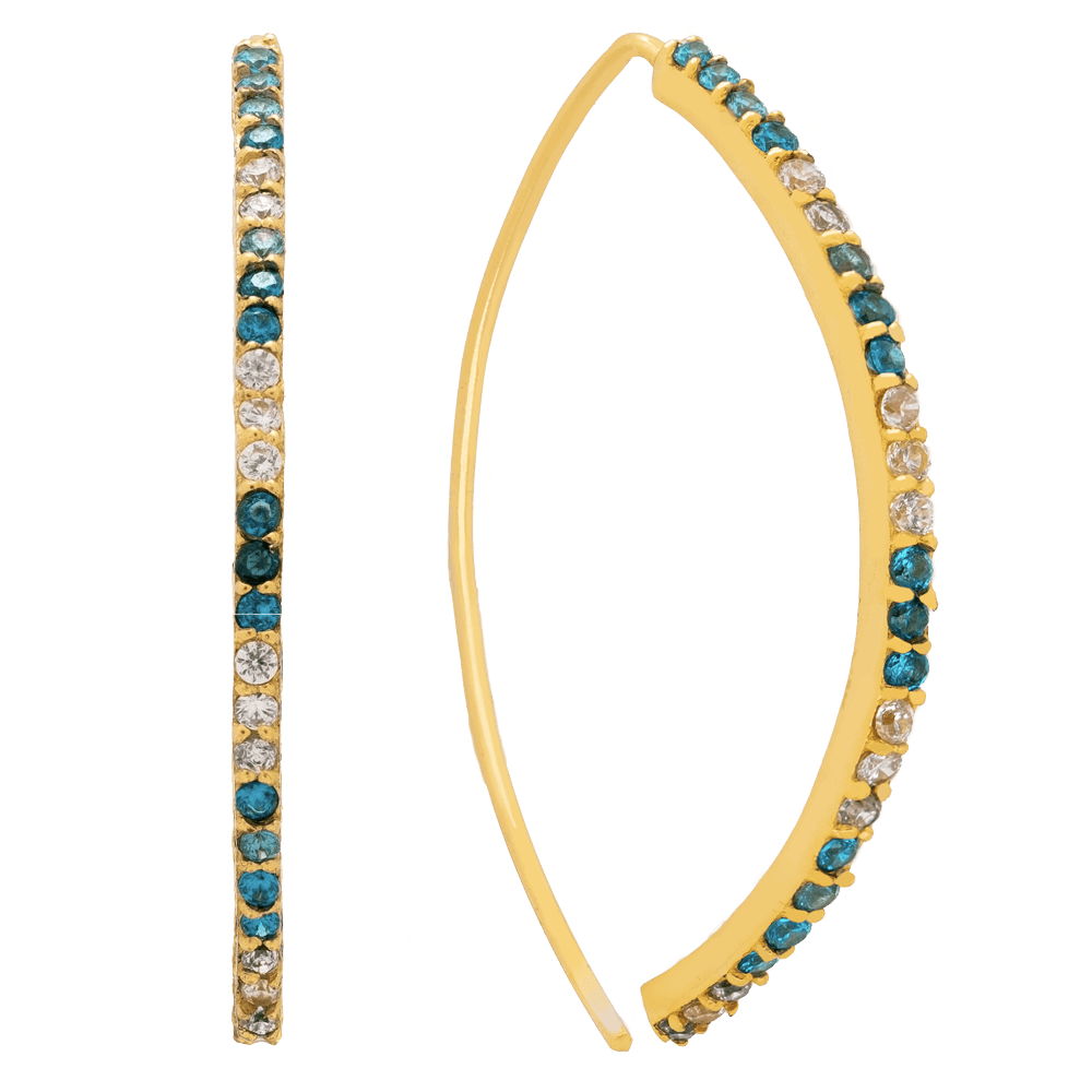 Women’s Blue / Gold Blue & Goldplated Bella Earrings Lavani Jewels