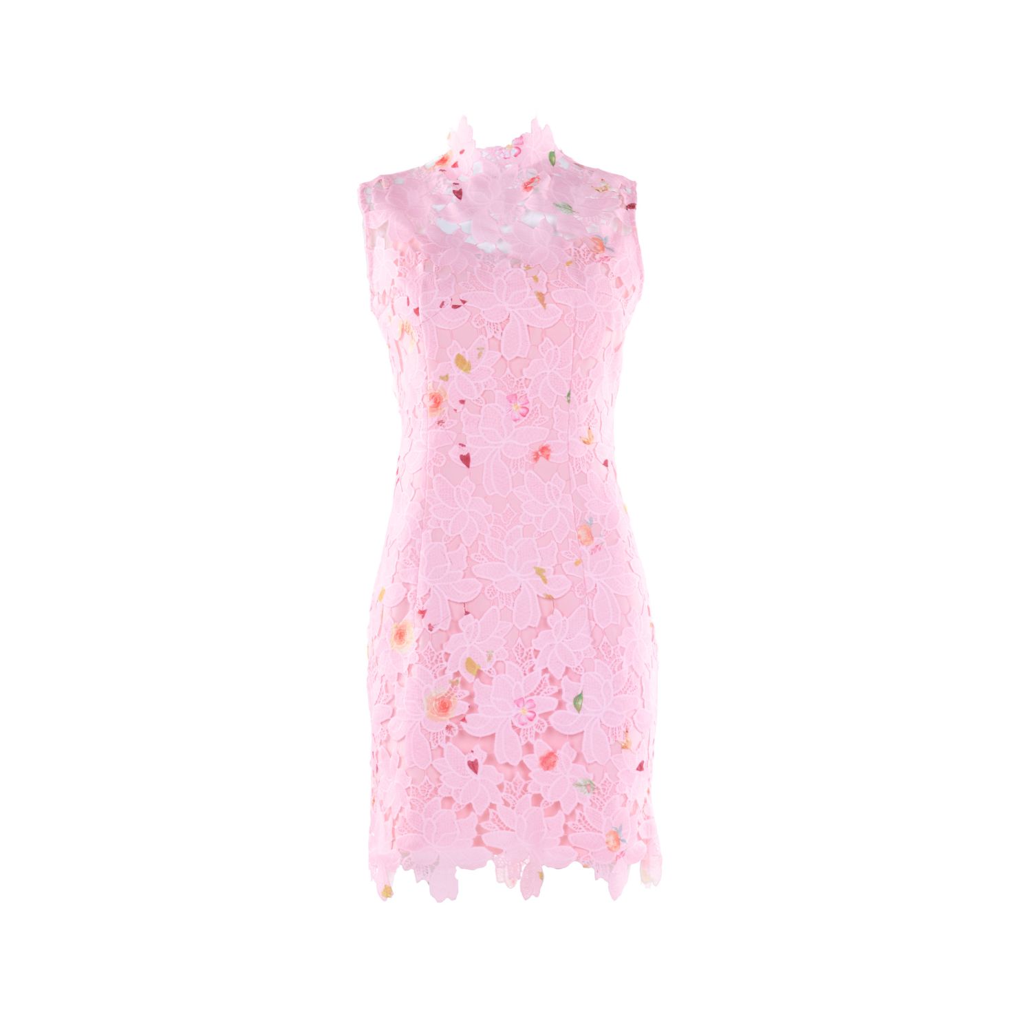 Justin Tong Women's Pink Embroidered Mini Dress In Pink