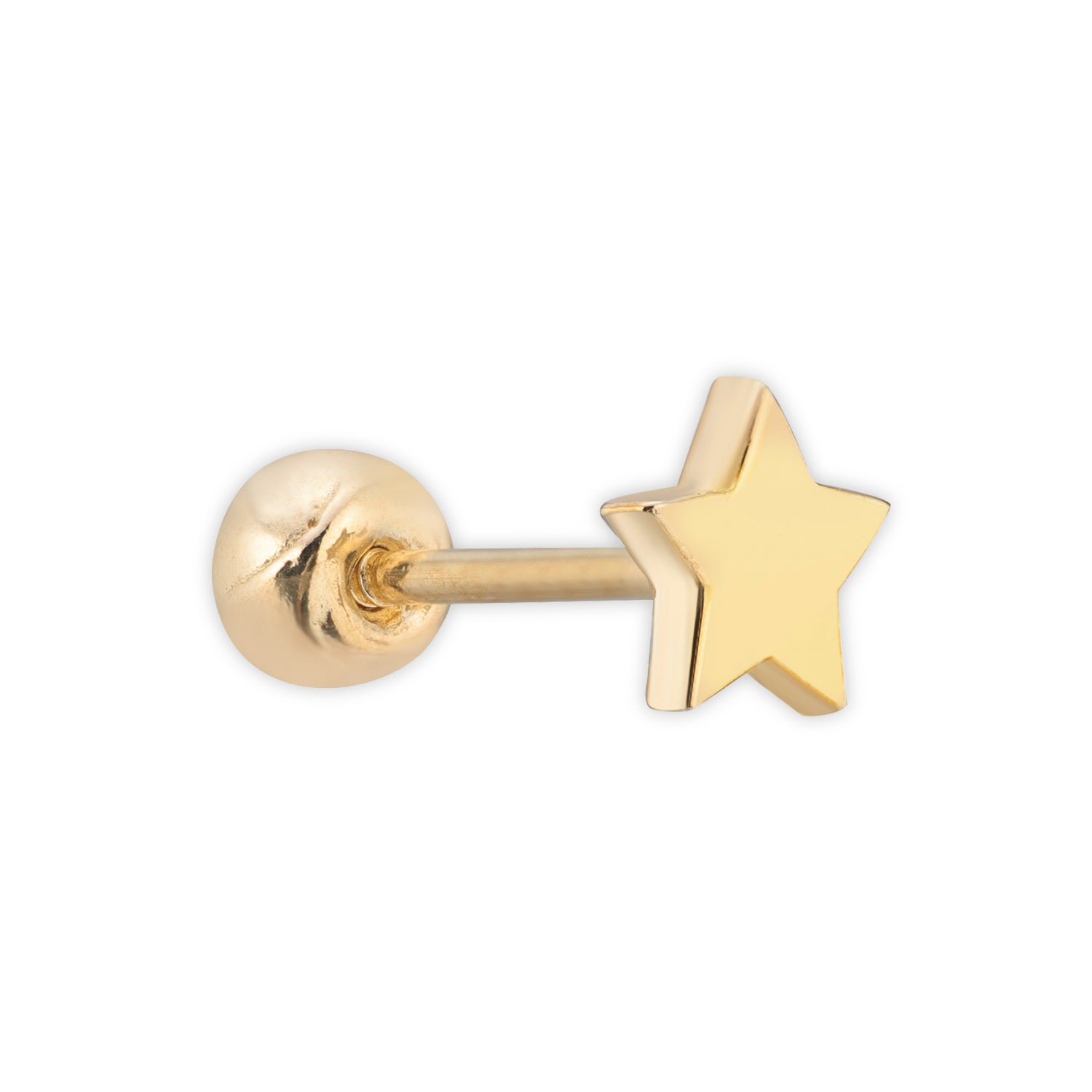 Women’s Shimmering Star Single Gold Stud Earring Frida & Florence