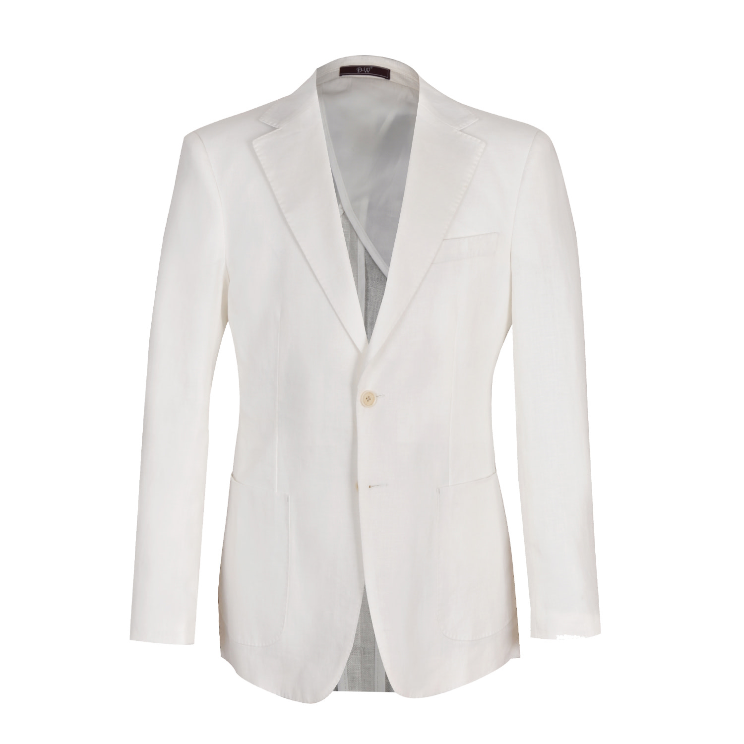 David Wej Men's Hugo Linen Single Breasted Blazer - White