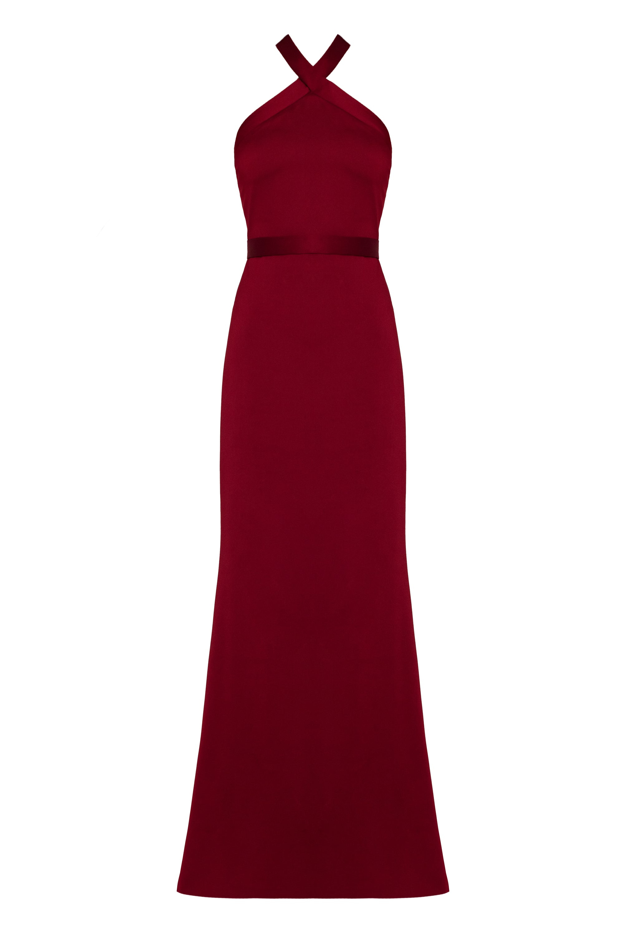 Undress Women's Gisel Red Halter Neck Long Evening Dress