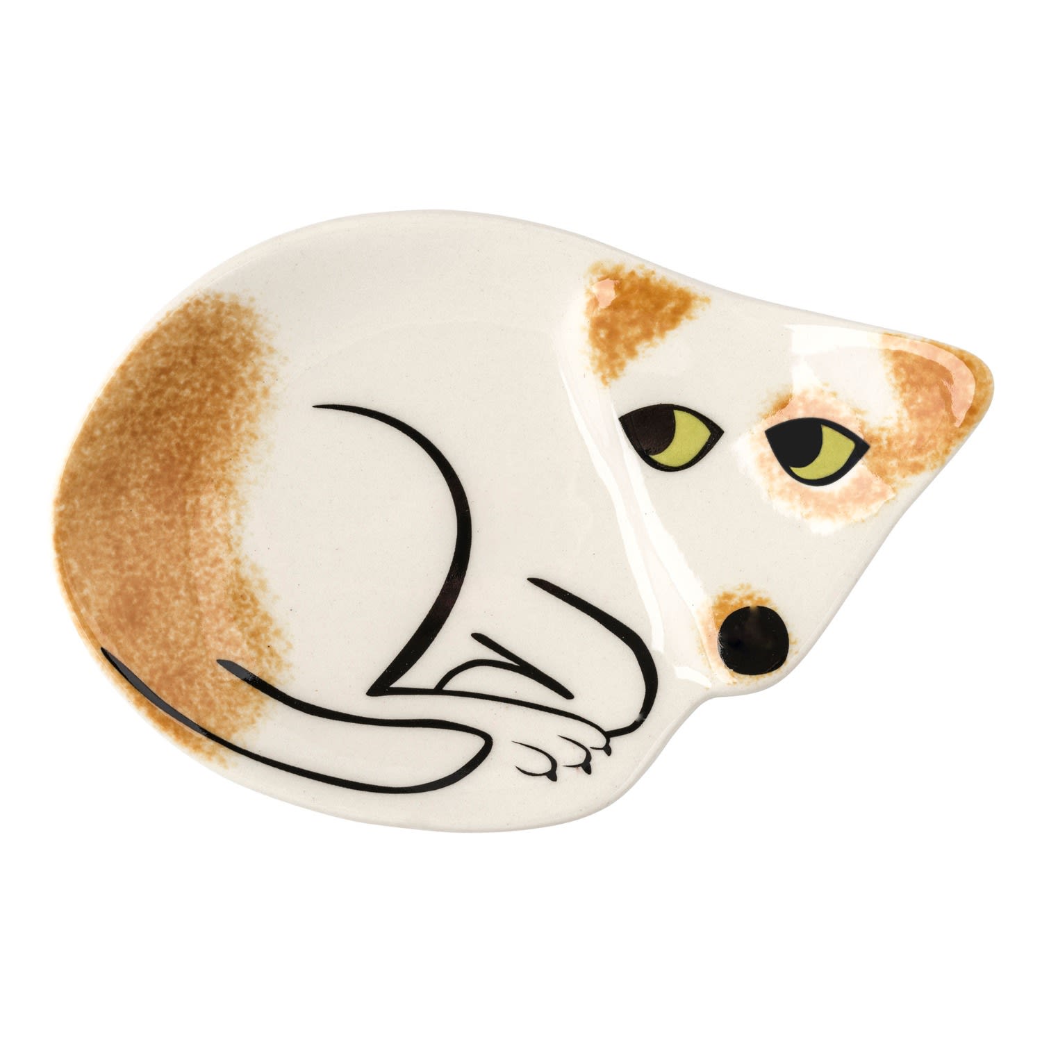 Brown & White Dog Trinket Dish Hannah Turner