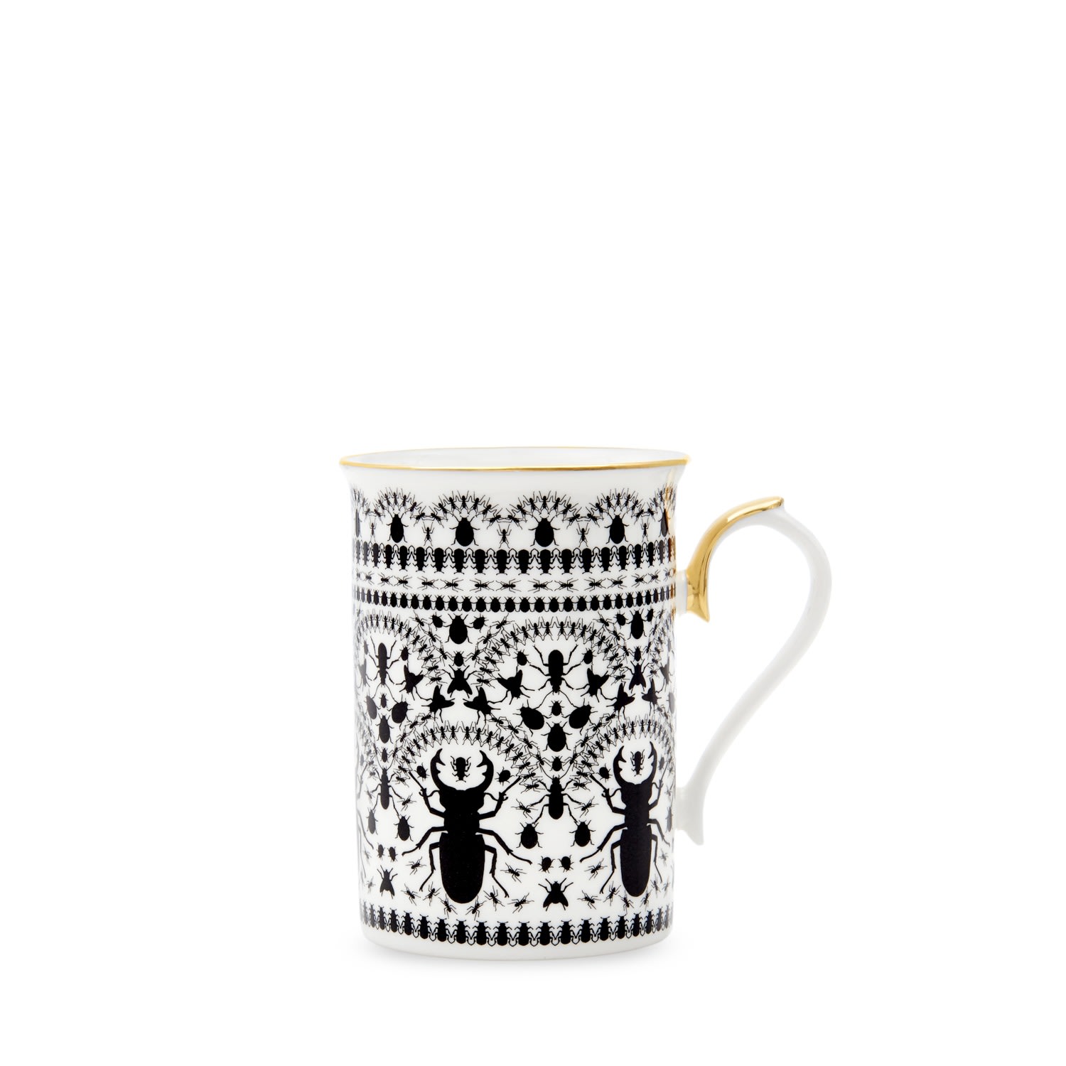 Black / White / Gold Insect Mandala Coffee Mug The Curious Department