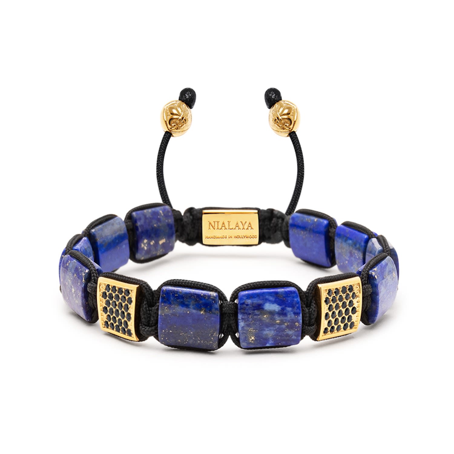 Men’s Black / Blue / Gold The Cz Flatbead Collection - Black, Blue, Gold Nialaya