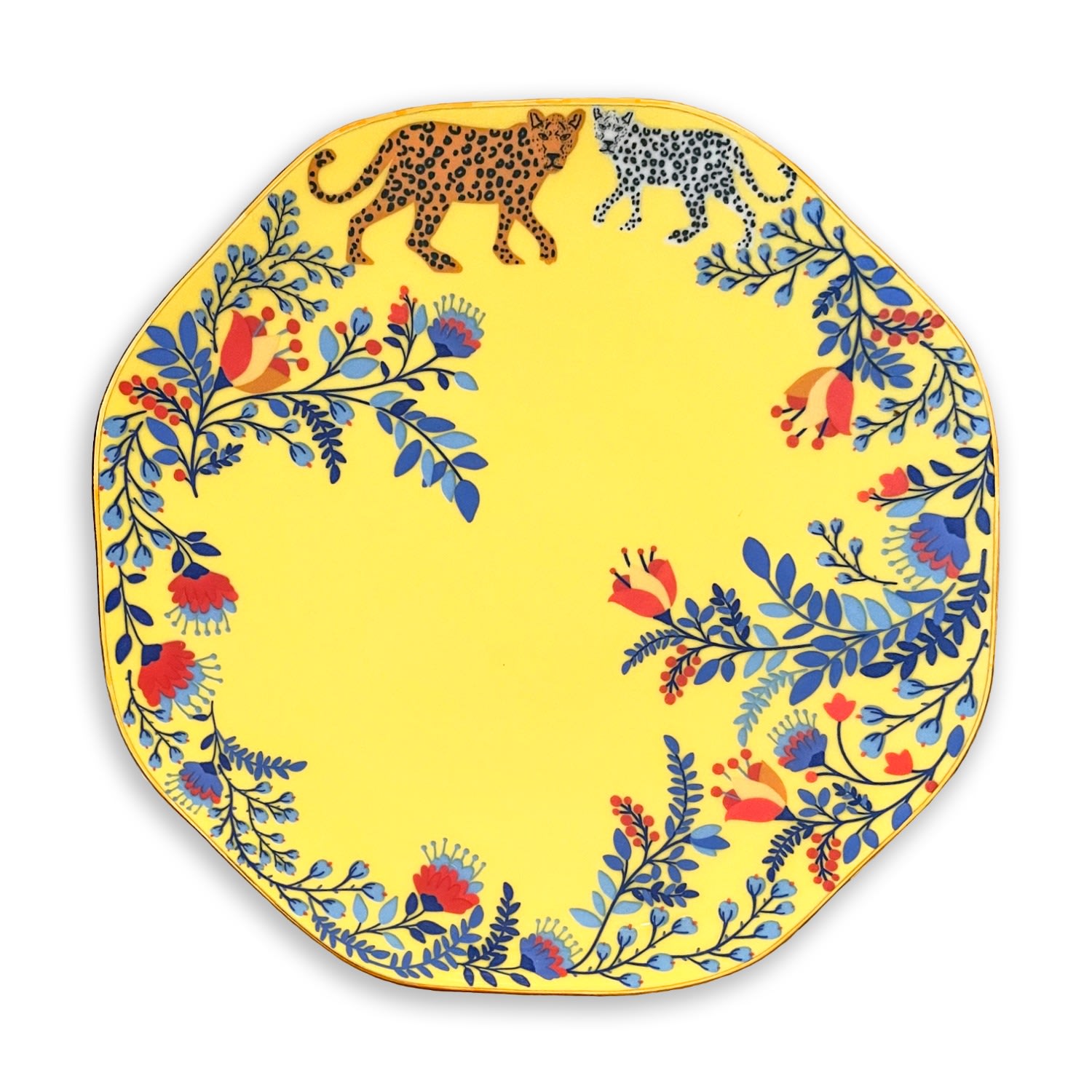 Yellow / Orange Amazon Rainforest Bone China In Yellow Side Plate Jessie Zhao New York