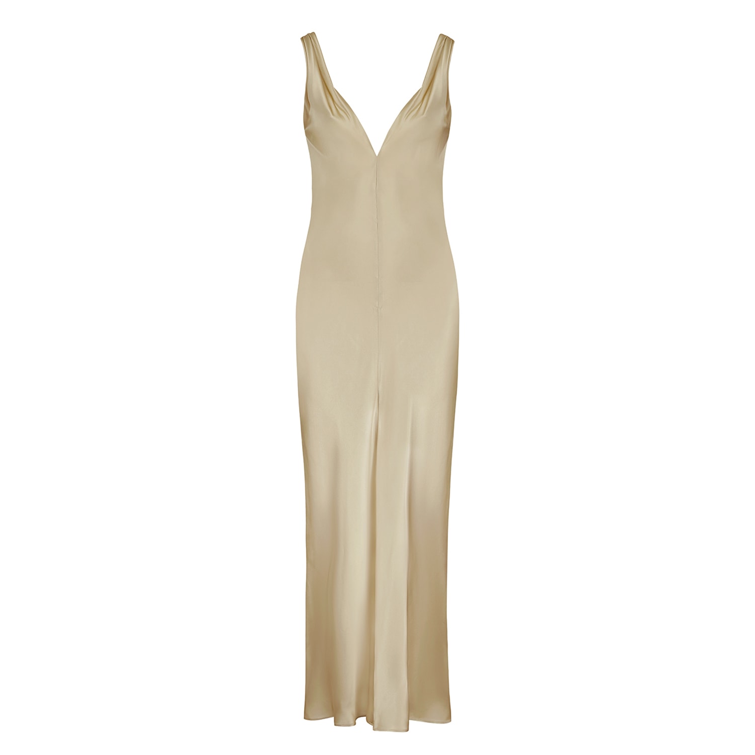 The Summer Edit Women's Gold Alice Silk Slip Dress - Sand In Gold