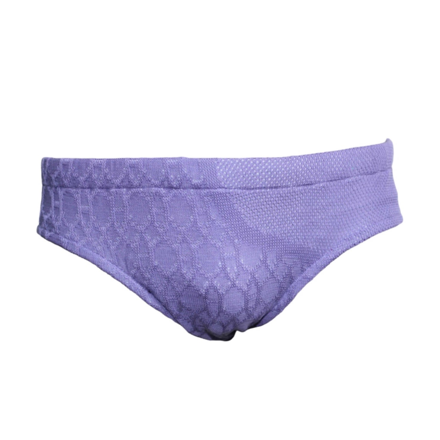 Men’s Pink / Purple Ares Engraving Swim Brief - Violet Medium Maria Aristidou