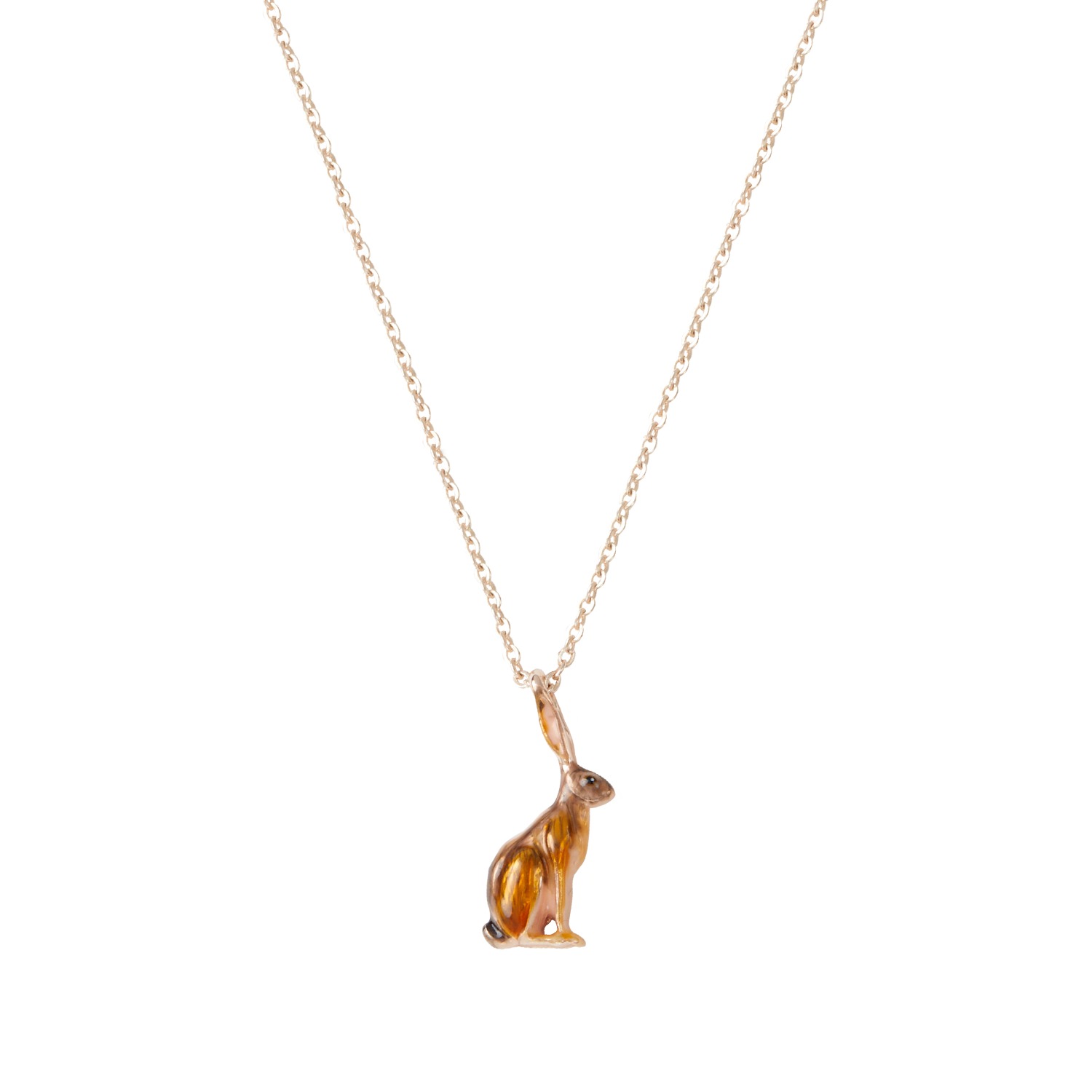 Fable Enamel Hare Short Necklace by Fable England