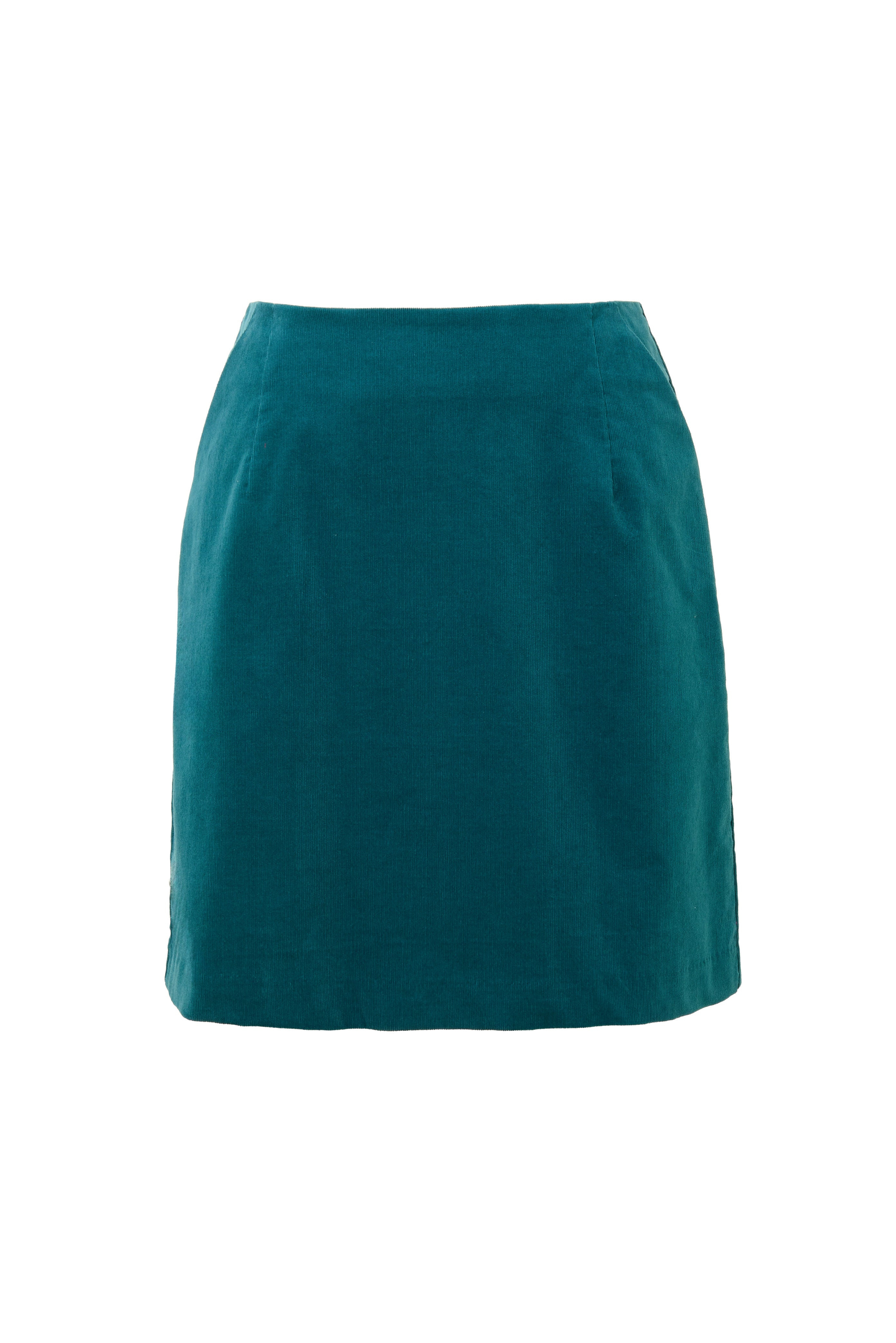 Louche Women's Blue Dylan Babycord Mini Skirt - Petrol In Blue