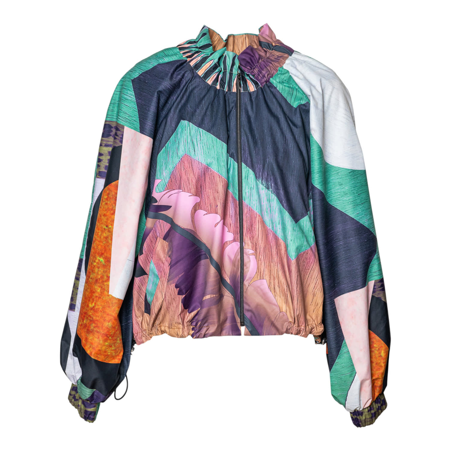 Women's Ivy Printed Zipped Jacket | Medium | Artista