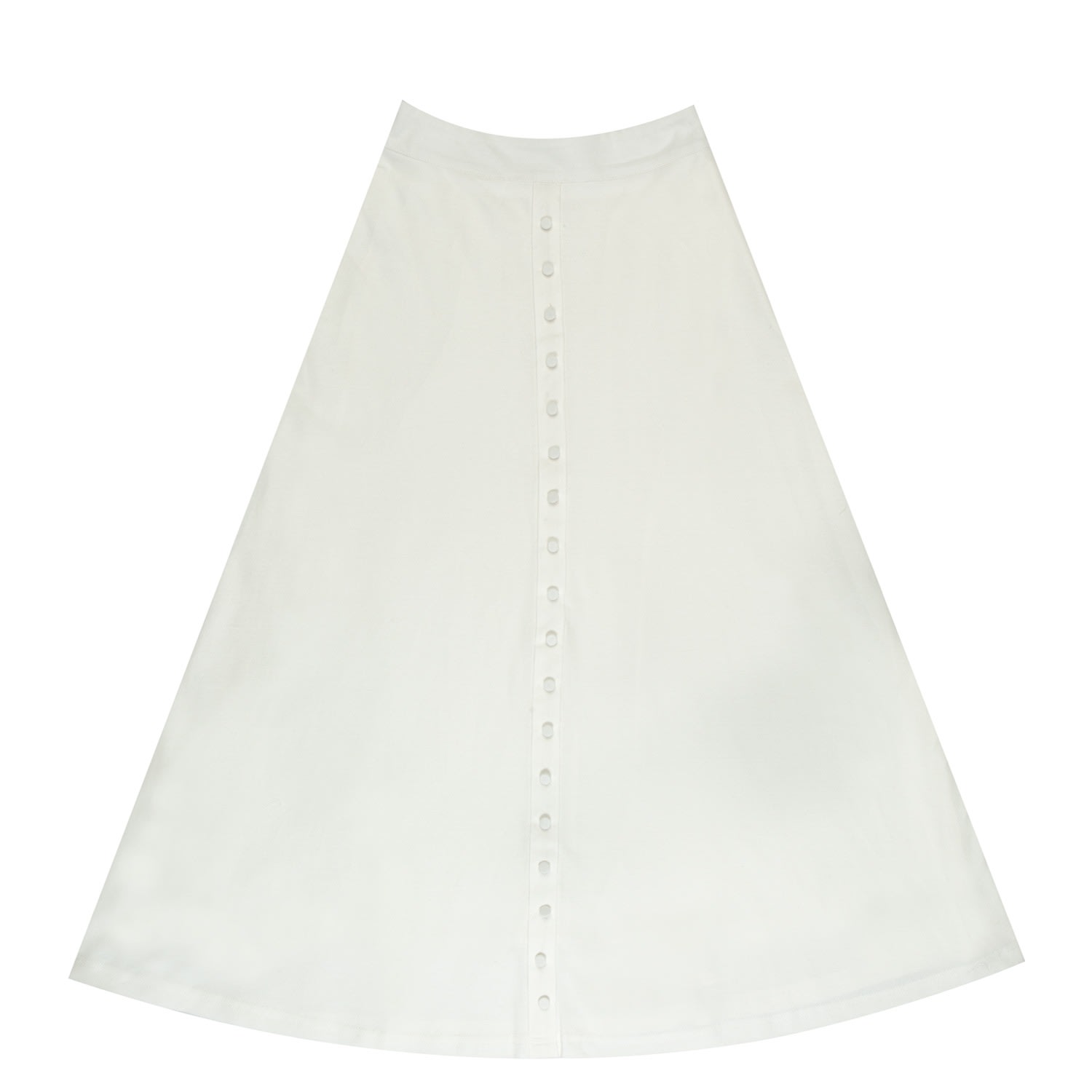 Women’s White Polo Midi Skirt Medium Roch Perel