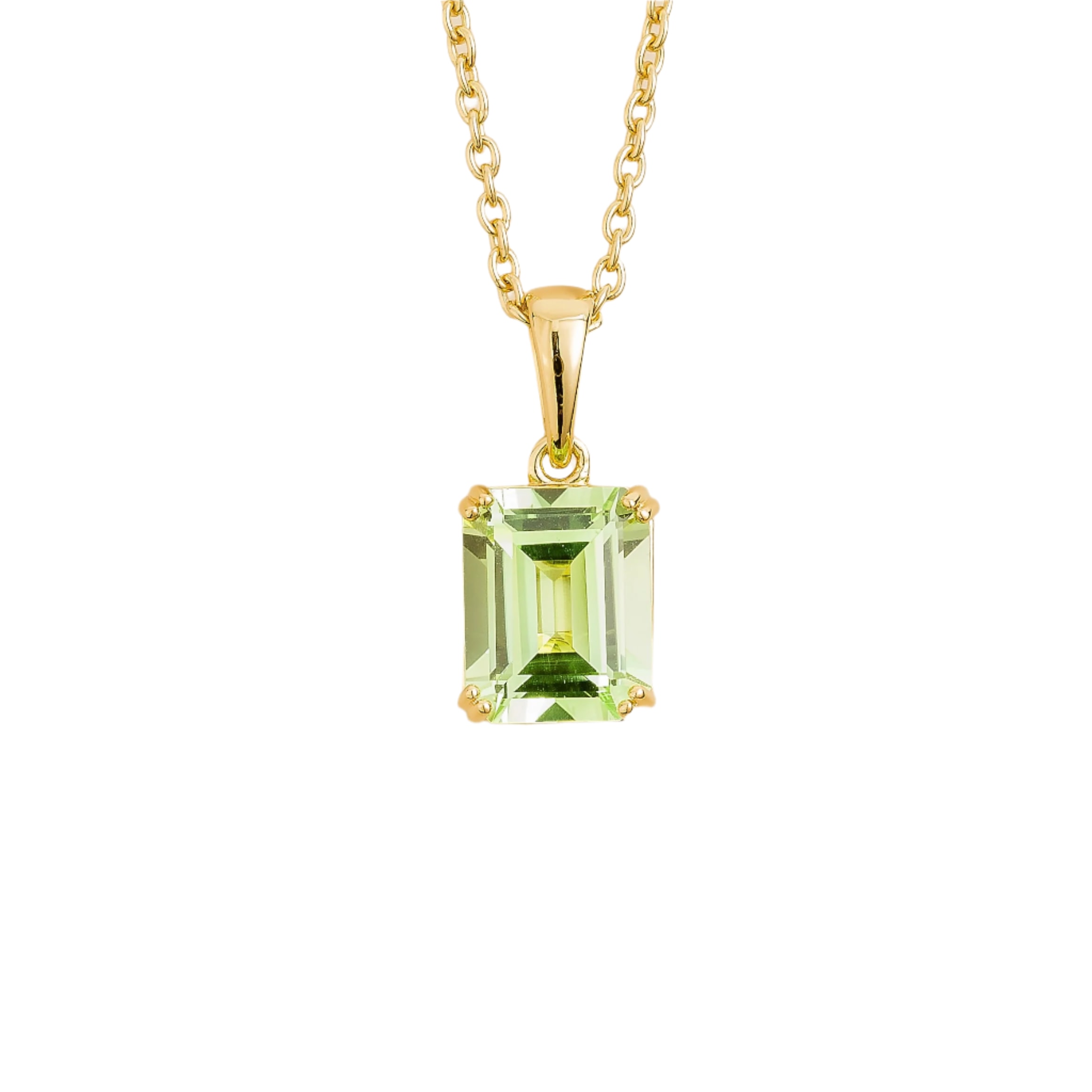 Juvetti Women's Gold / Green Thamani Gold Pendant Necklace In Green Sapphire In Multi