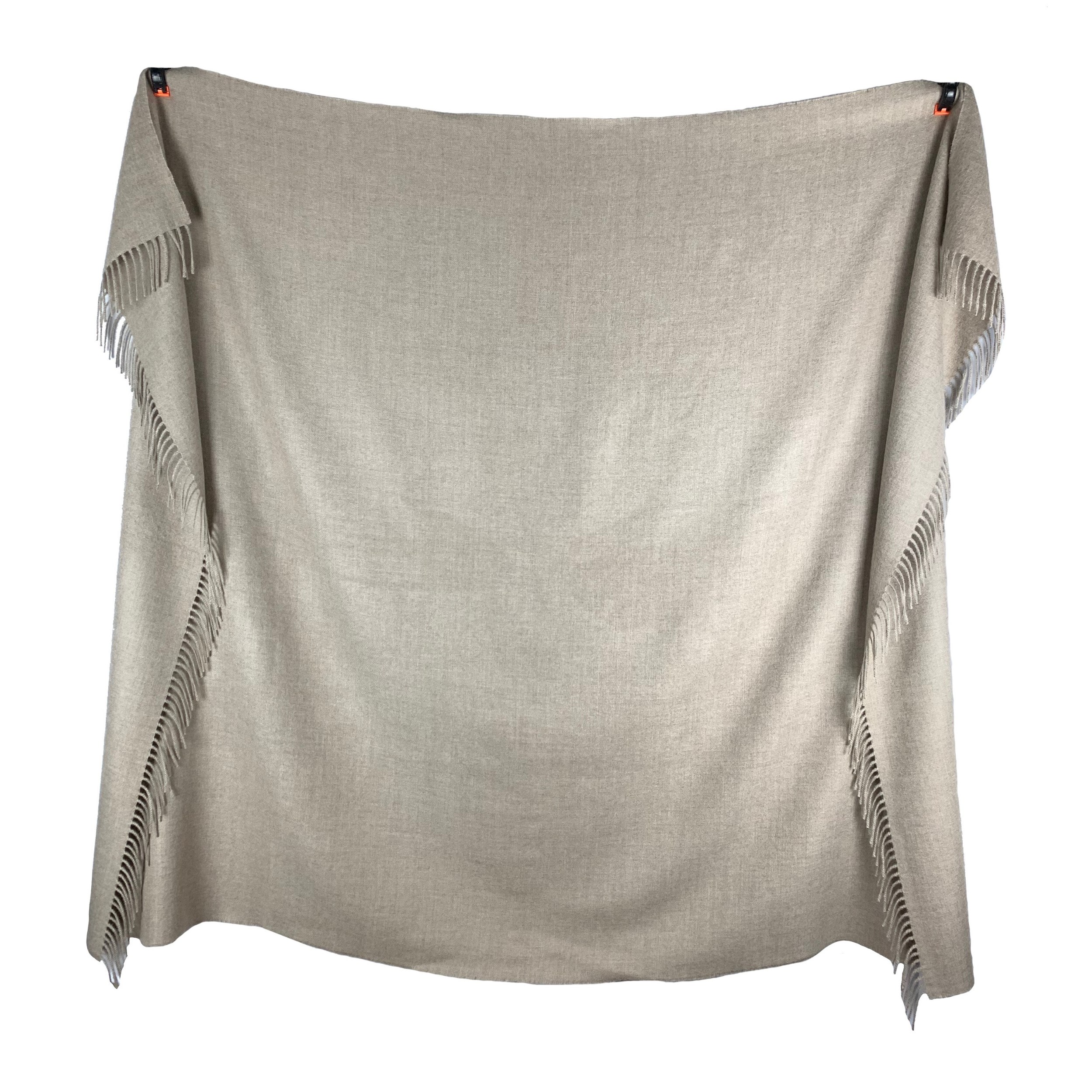 Neutrals Beige Classic Premium Baby Alpaca Throw Washein