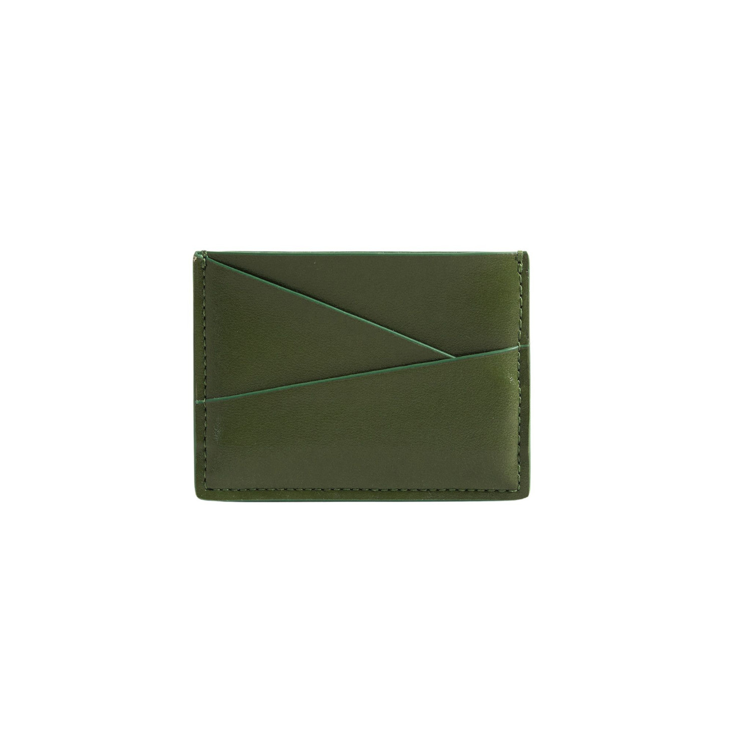 Allegorie Men's Green Cactus Leather Puzzle Cardholder In Green