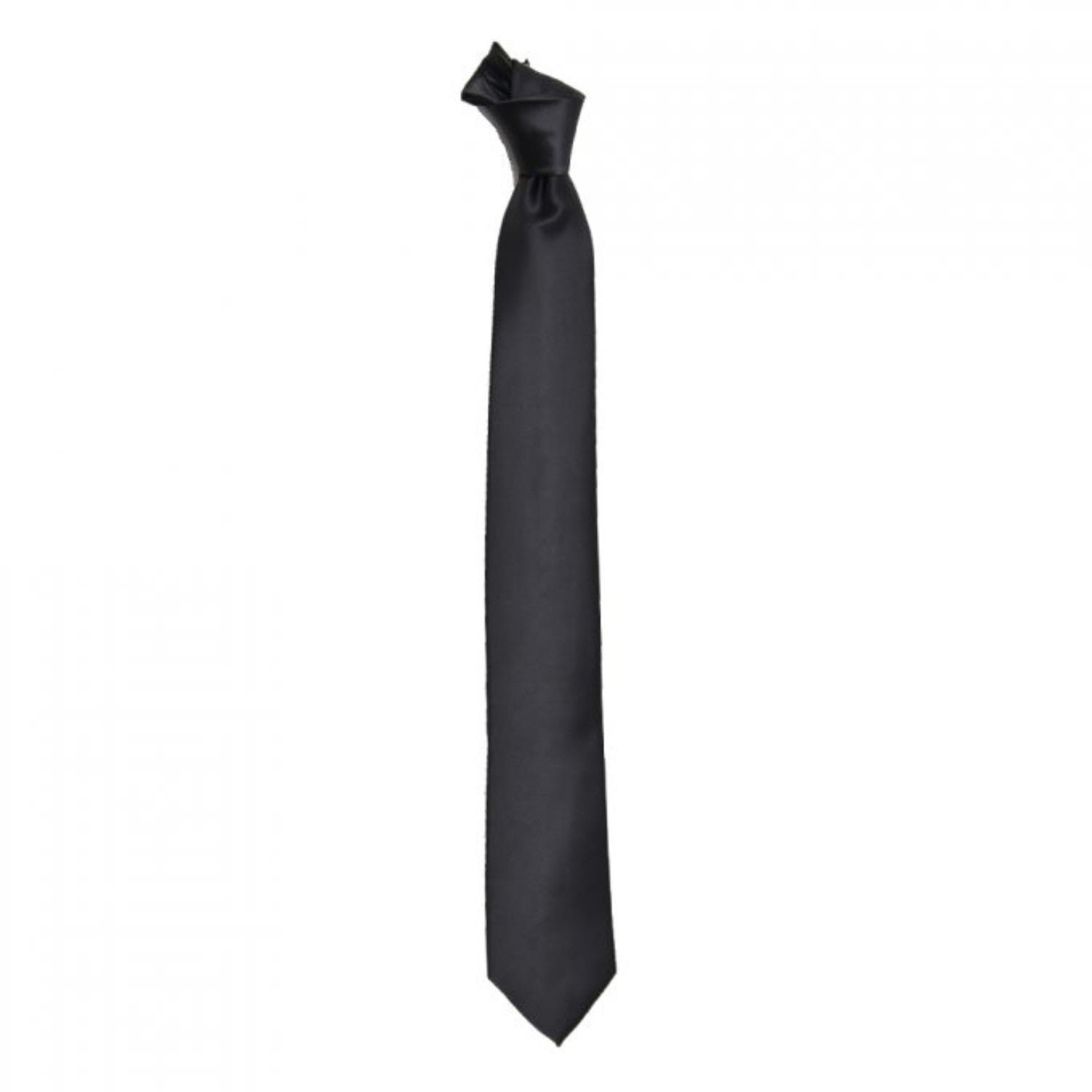 David Wej Men's Black Plain Satin Tie – Charcoal In Black