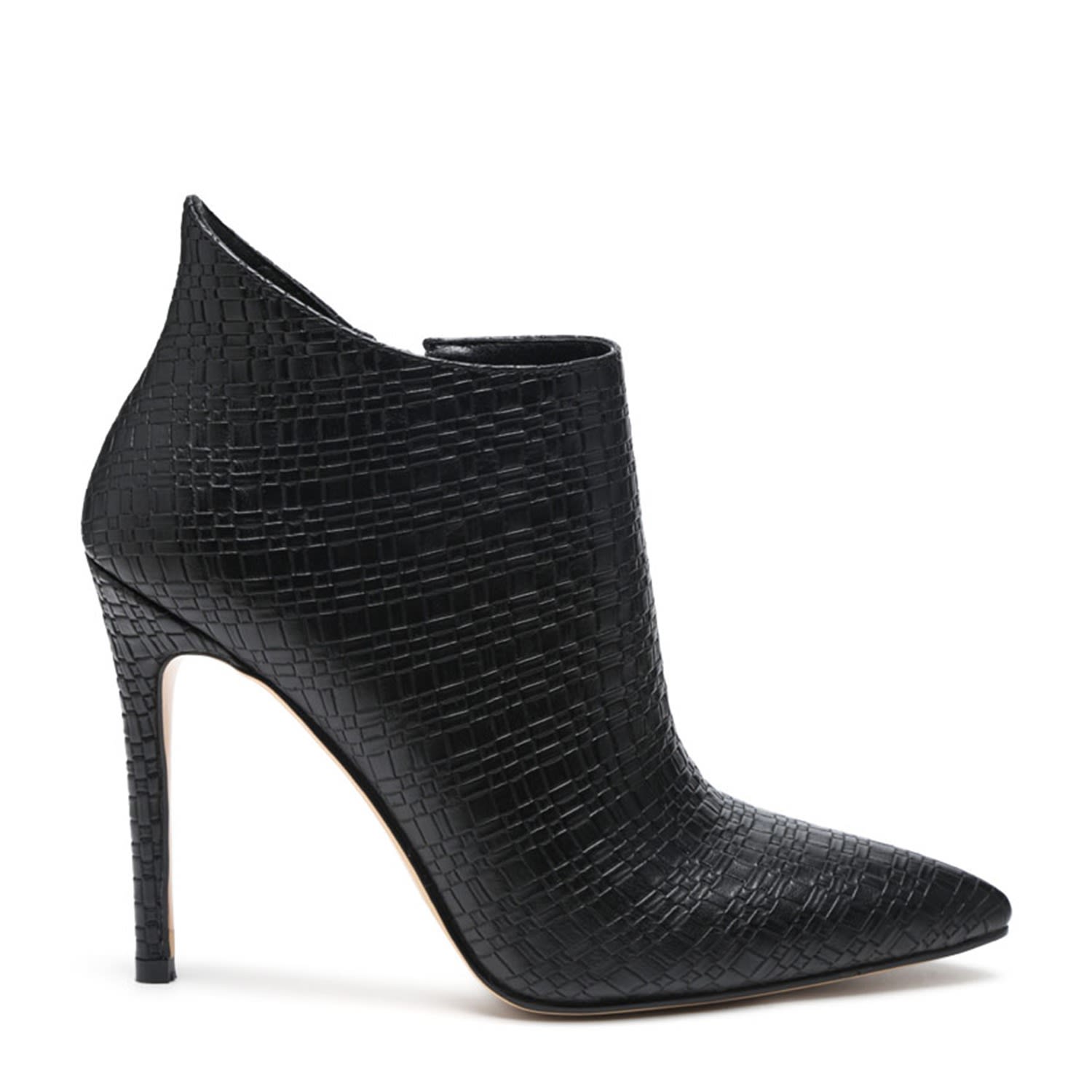 Rag & Co Women's Lolita Woven Texture Stiletto Boot Black