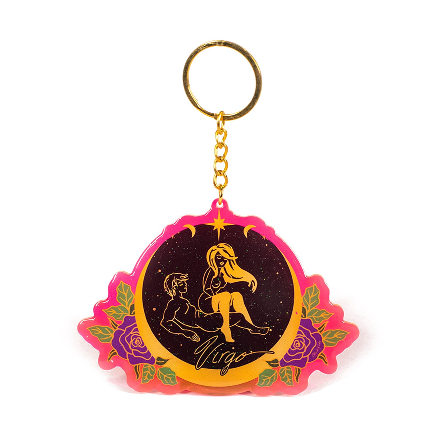 Virgo Zodiac Sign Keychain | One Size | Black Cake